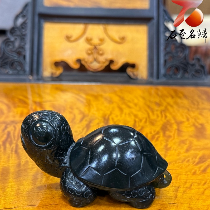 丹東墨玉 張志方老師手作【望福小玄龜】8