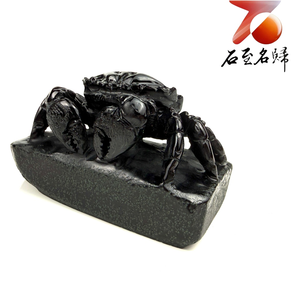丹東石純手工雕 張國民老師作品【玄甲聚寶,八方來財】2