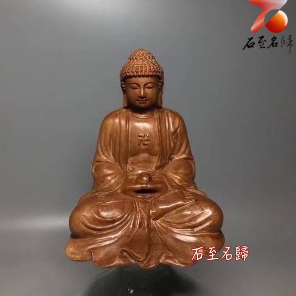 天然野生 印度邁索爾老山檀香 頂級黑肉沉水去心二膘料【阿彌陀佛】