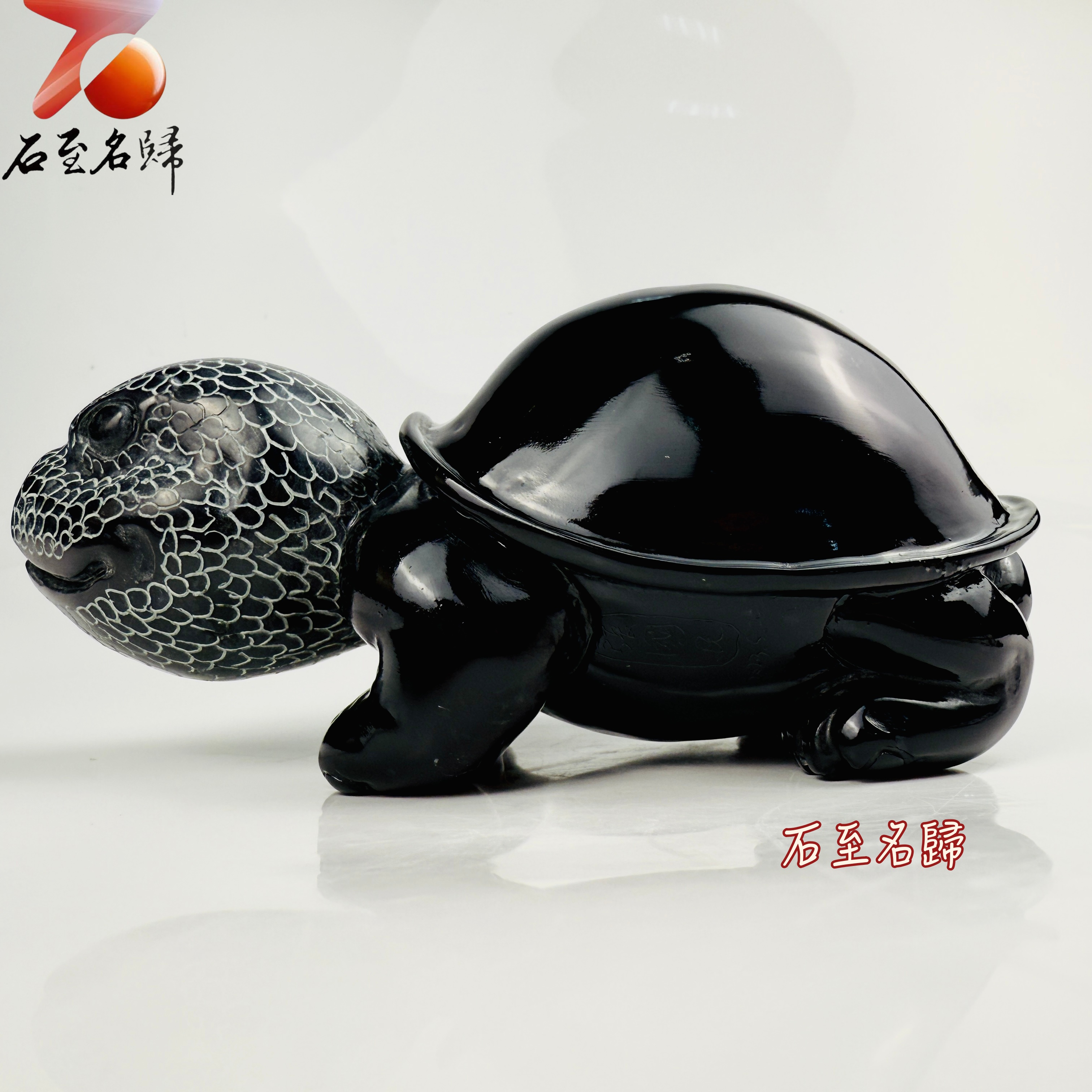 丹東石純手工雕烏龜 張國民雕刻家作品【石甲俠龜】3