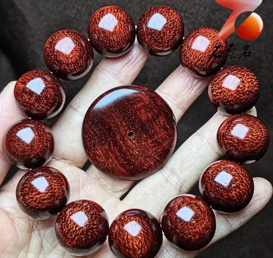 正宗印度小葉紫檀老泥料孤品【18mm龍鱗精品】 - 石至名歸