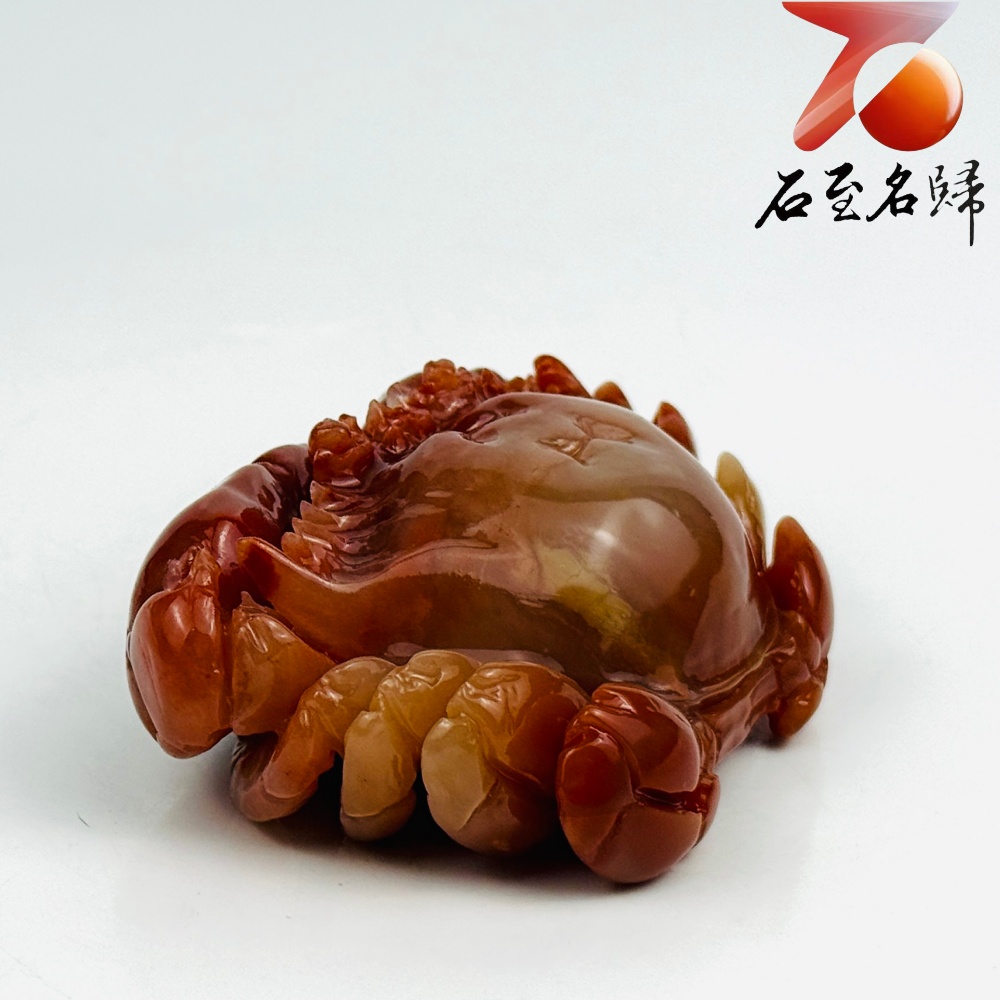 老撾石手工精雕 張國民老師作品【朱甲納福・橫行天下】5
