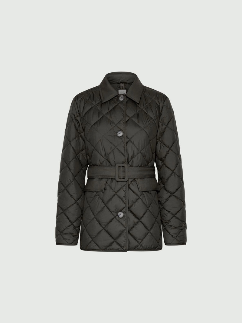 MARELLA菱形絎縫腰帶外套