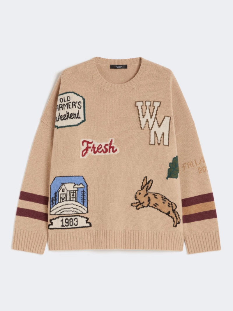 WEEKEND羊毛嵌花寬鬆毛衣