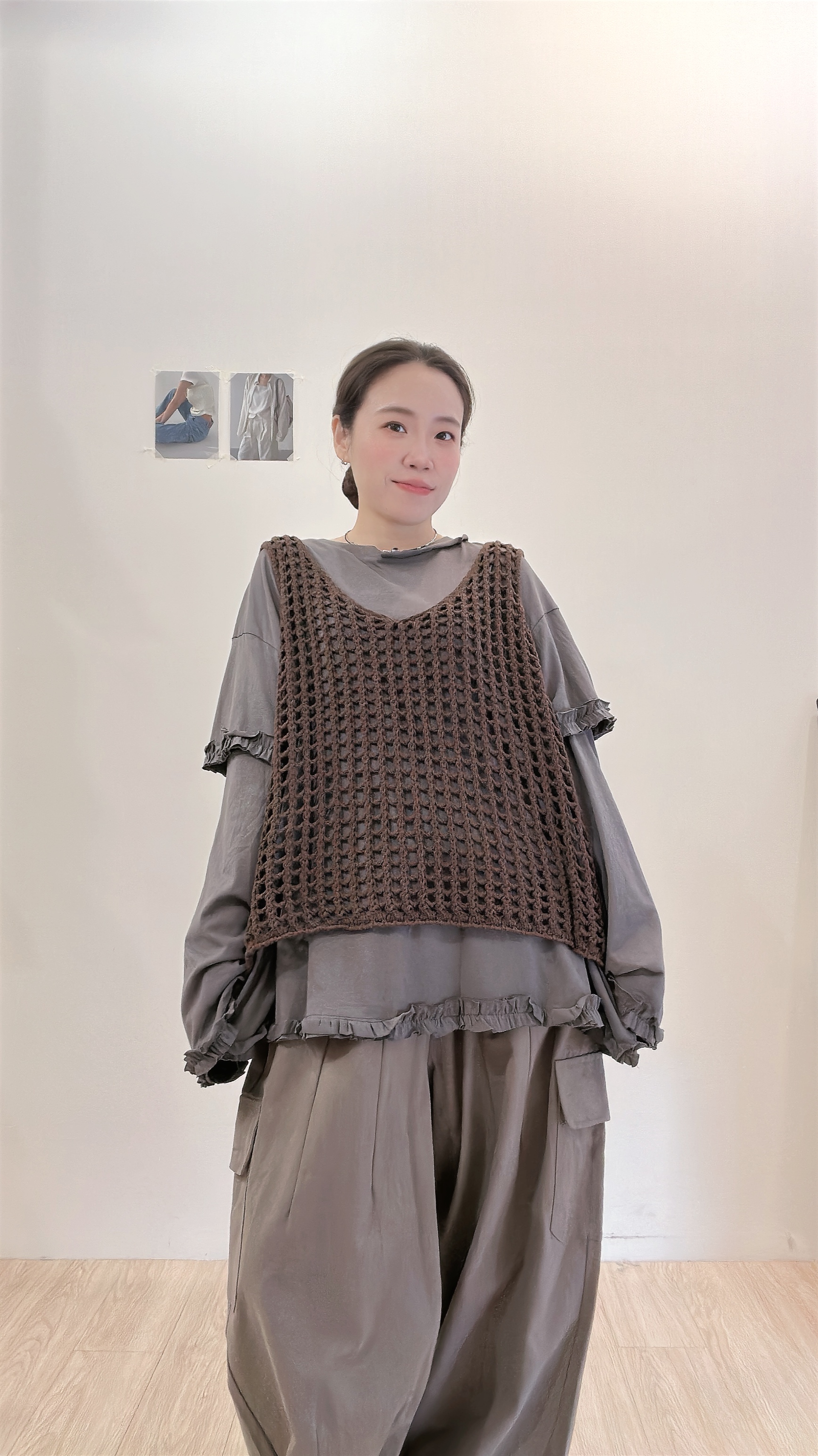 木耳假兩件拼接Tee