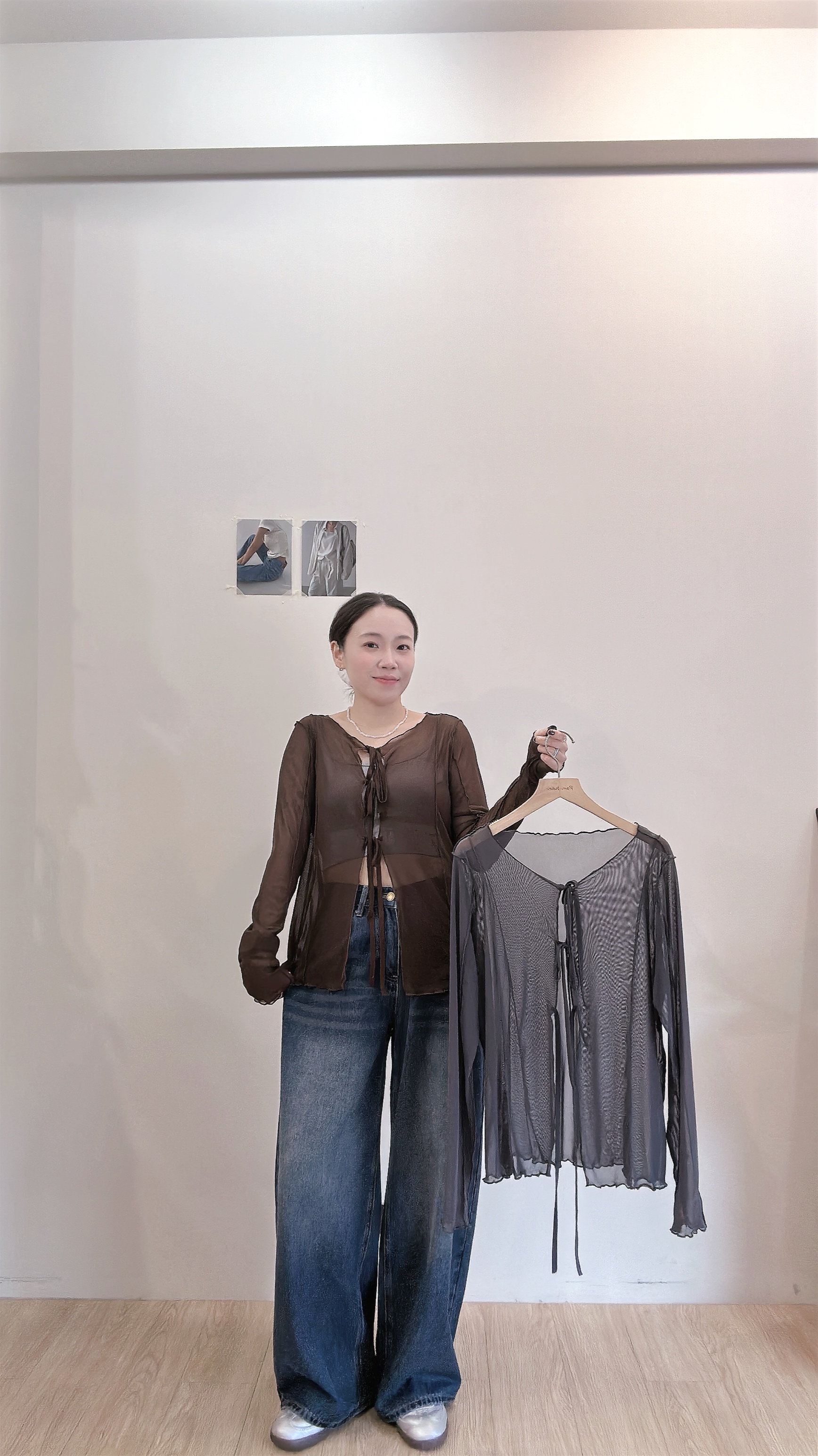 波紋車線透膚衫