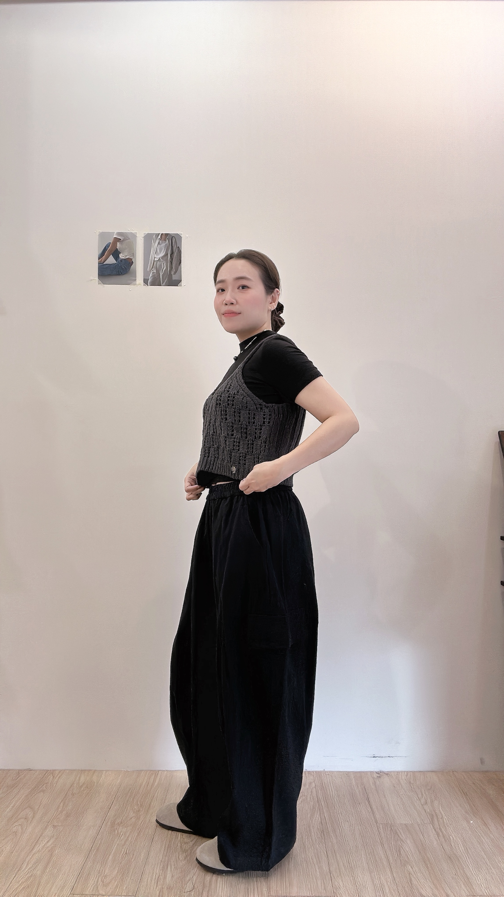 小銀標針織背心