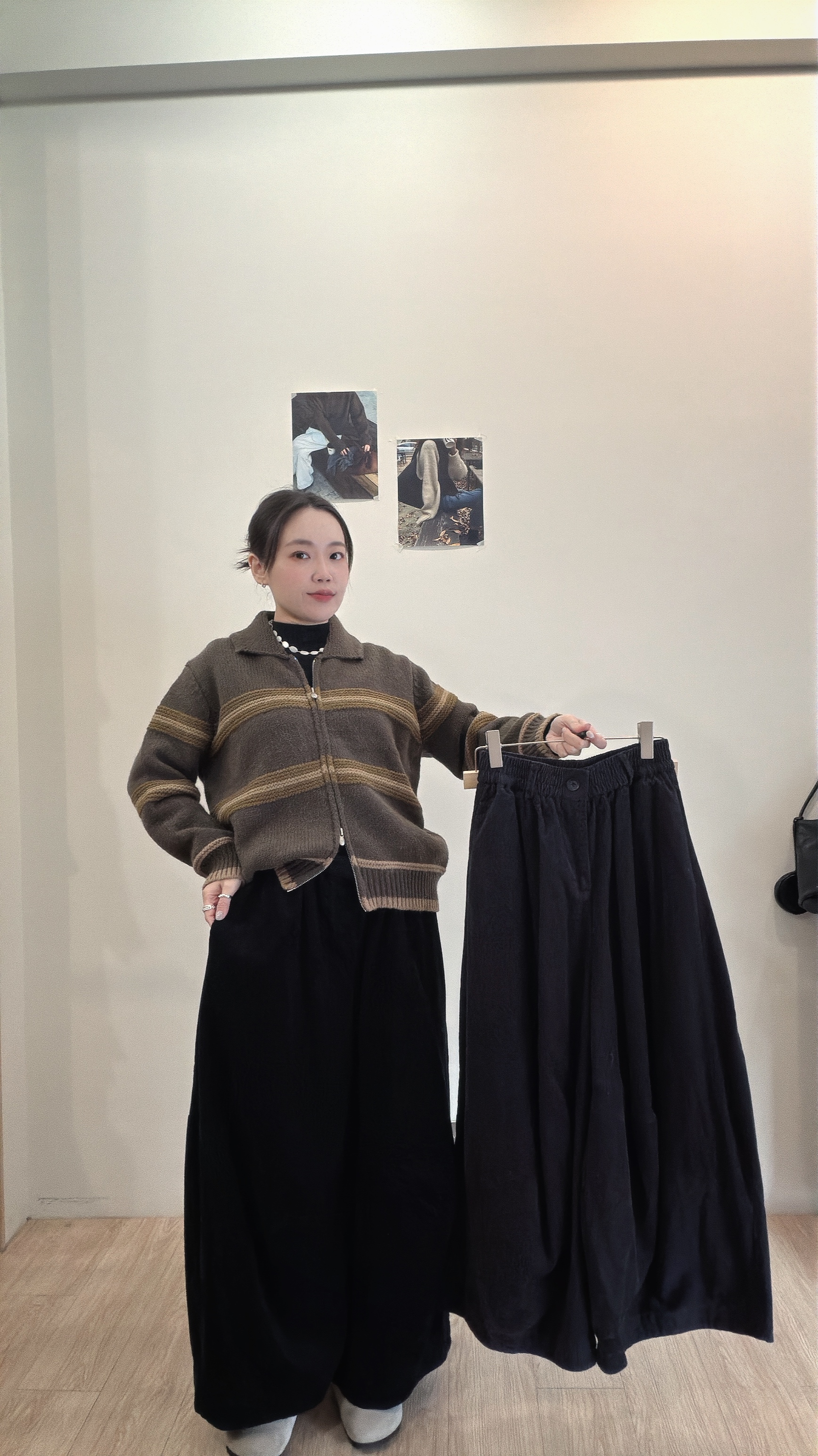 燈芯絨戶外寬褲