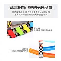 兒童趣味軌道滑滑車多層慣性滑行車七層木製停車場 LCM七層滑翔車(影片必看)6