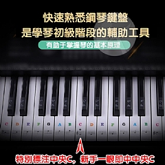 88/61/54/49鋼琴鍵盤貼透明貼紙簡譜音階貼紙3