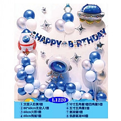 生日派對氣球套裝 周歲字母 套裝生日場景佈置餐廳7