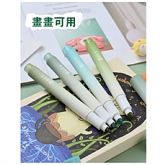 學生用標記螢光筆 高顏值手帳筆彩色劃重點記號筆 螢光筆(一組四支)3