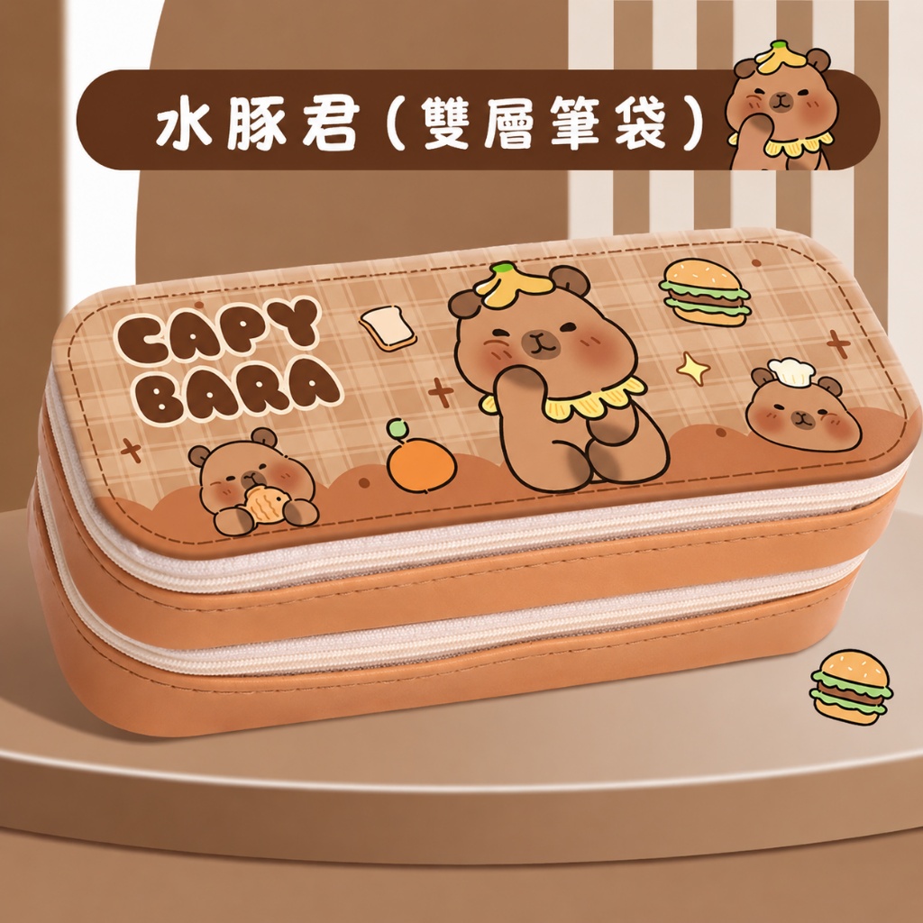 小學生文具盒大容量太空人 雙拉鍊 雙層小學生文具盒防水耐髒筆袋(影片必看)1