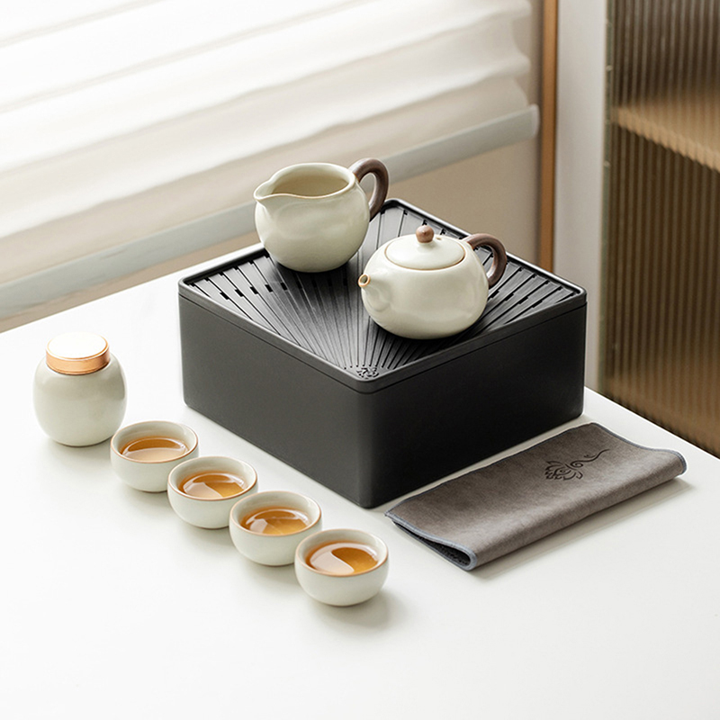 Amazon｜日式 竹製 手作 茶器 收納 漆器 茶盒 茶箱｜かご
