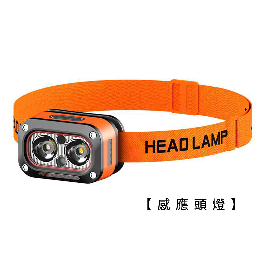 《輕便感應頭燈》5檔燈光  LED燈 掛燈 露營燈 頭燈