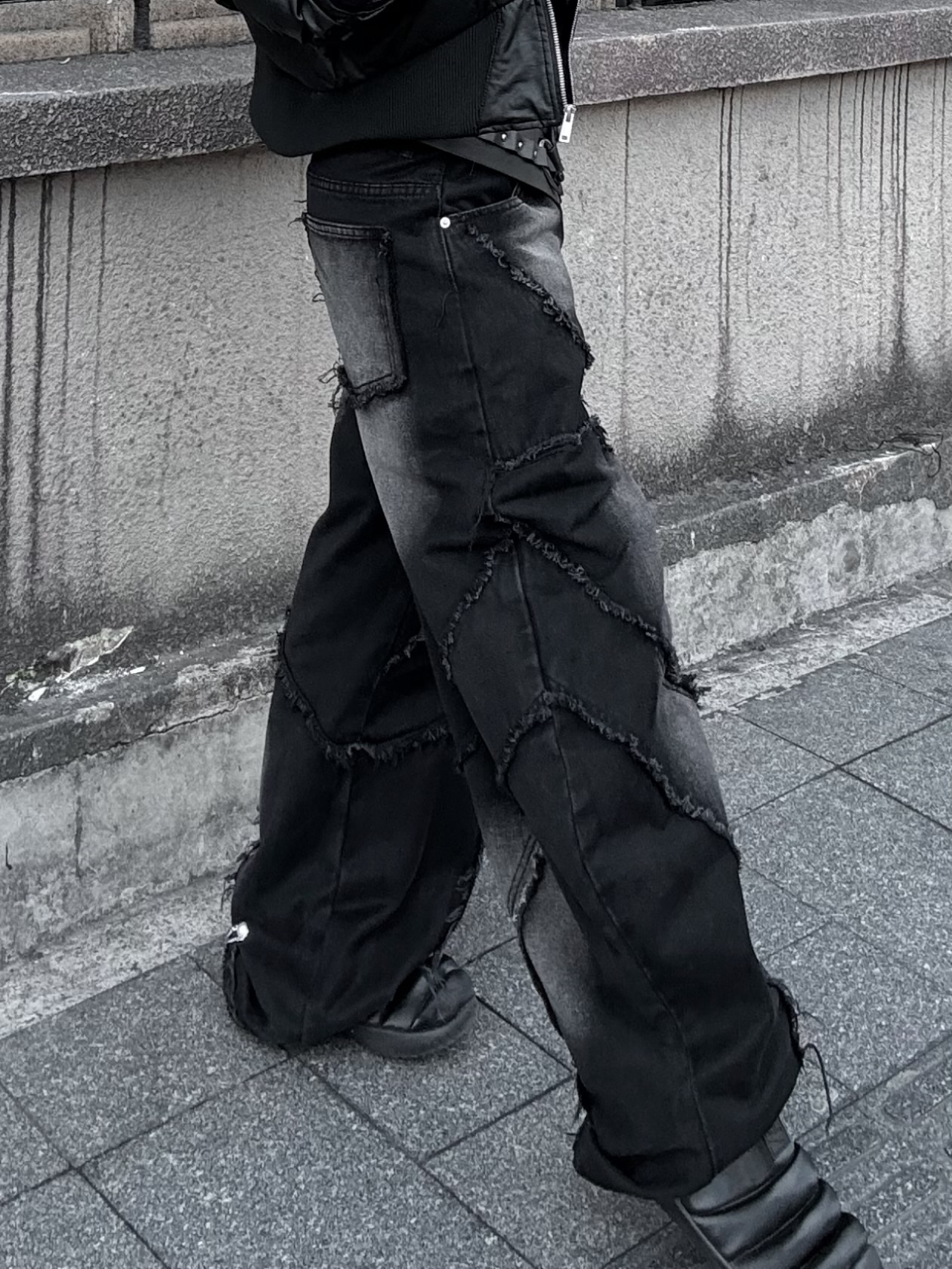 高階重磅小眾彎刀牛仔褲6