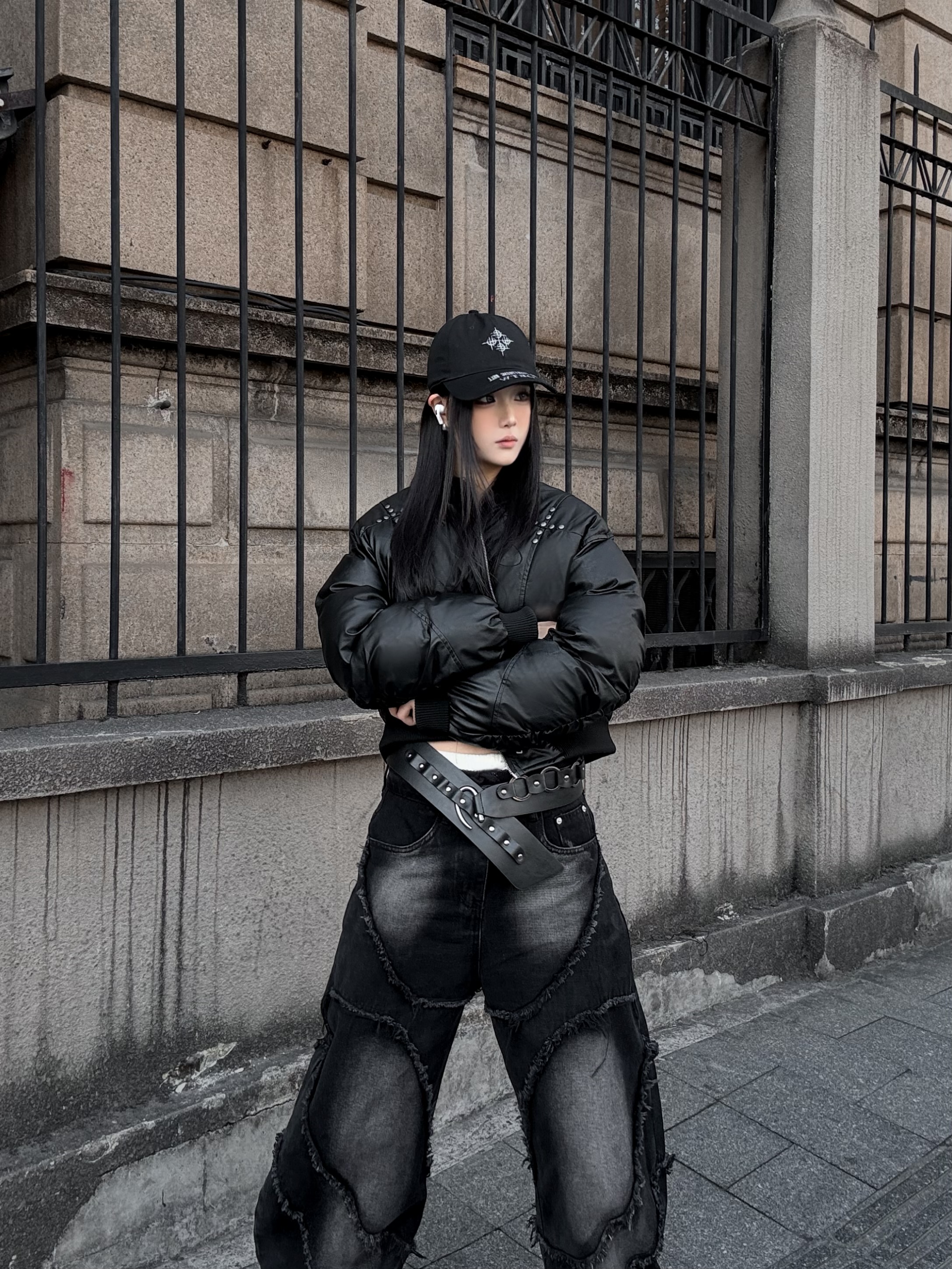 高階重磅小眾彎刀牛仔褲9