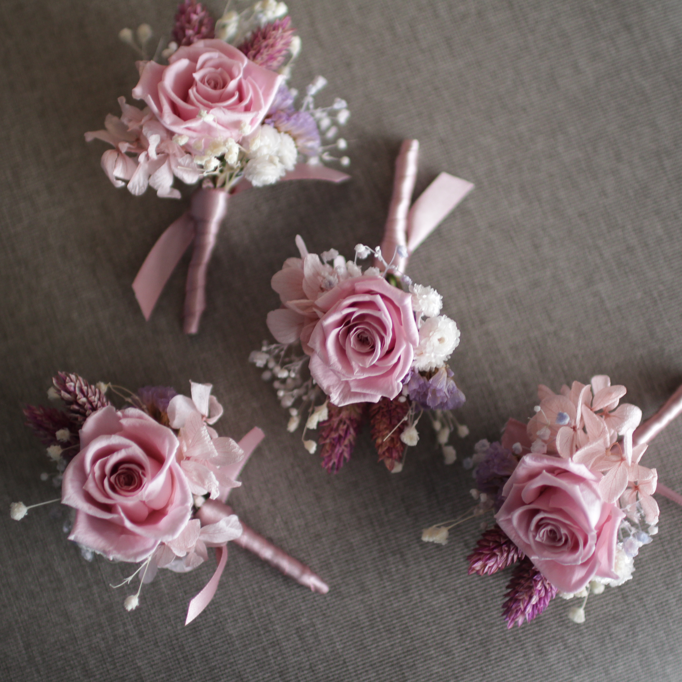 胸花 / 旖旎粉 | 婚禮胸花 / 手腕花 - FACHIC Flowers 花齊客
