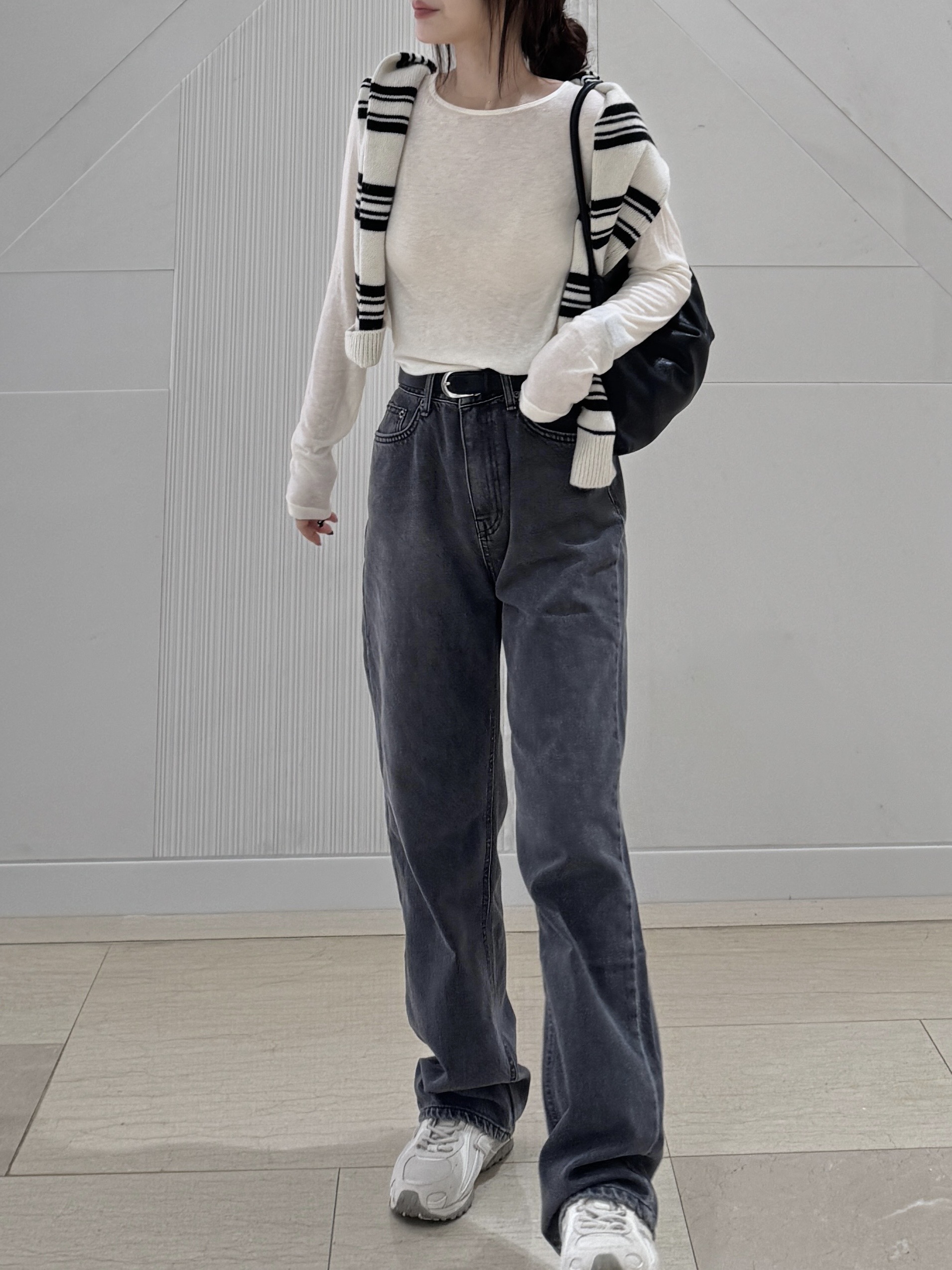 BEST!AW01 推!自留!高級柔棉炭灰小直筒 SML7