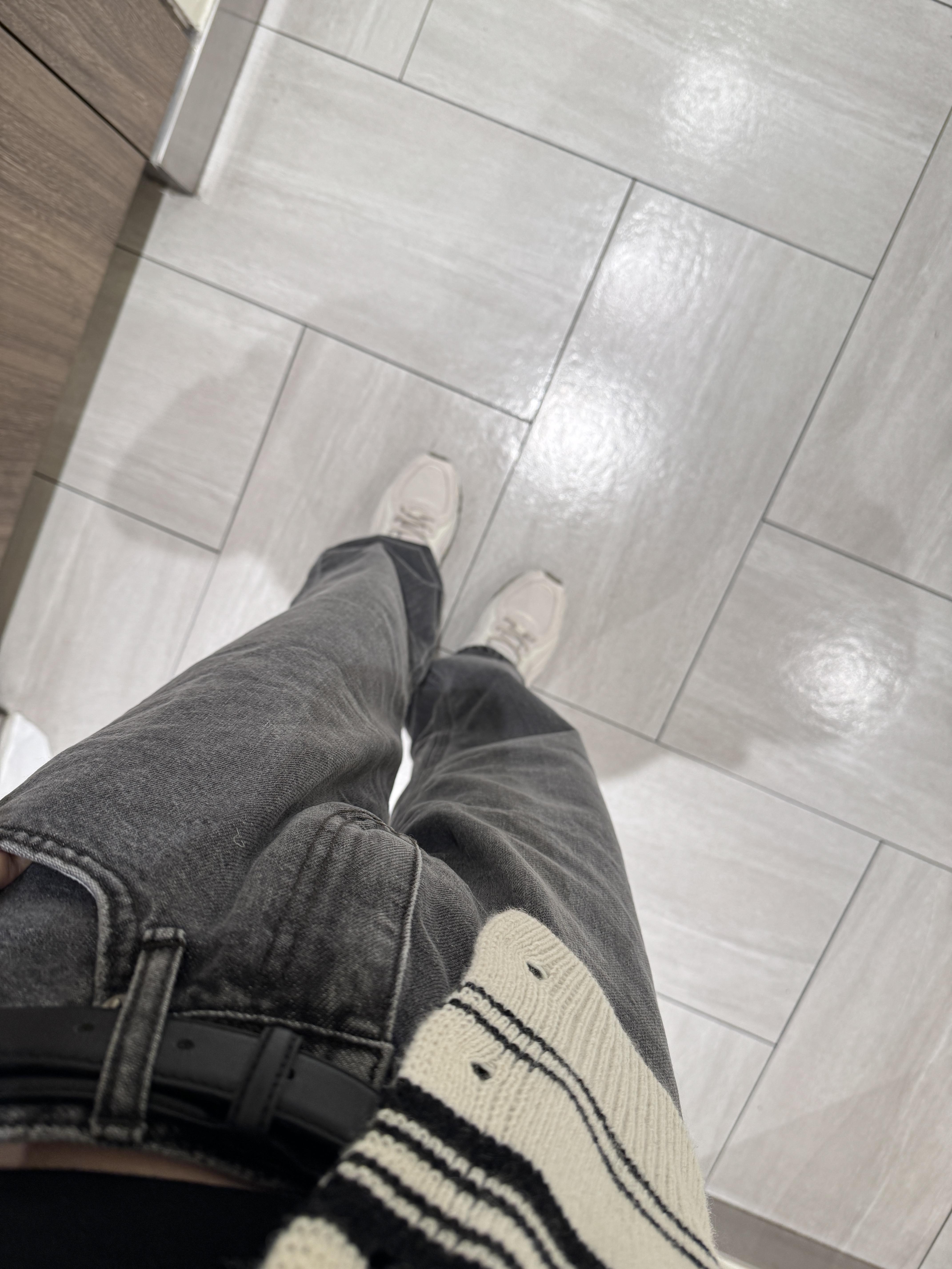 BEST!AW01 推!自留!高級柔棉炭灰小直筒 SML5