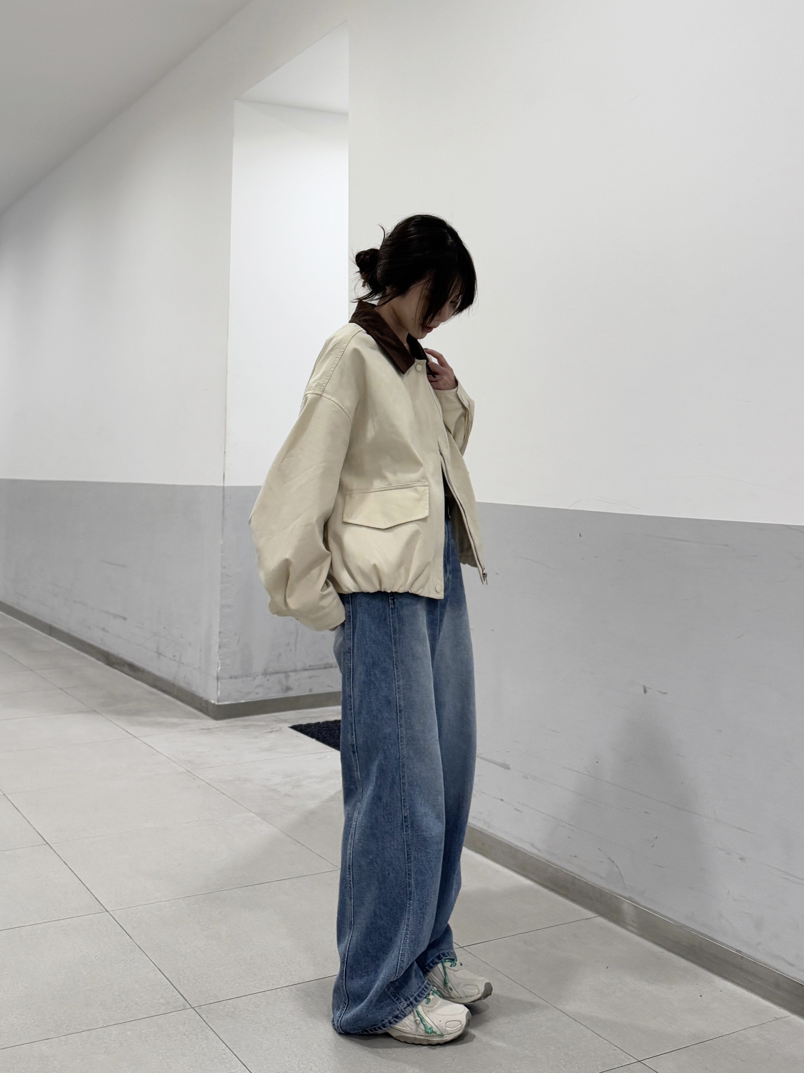 現貨 AU16 BEST!大推!車線顯瘦刷色牛仔褲 SML14