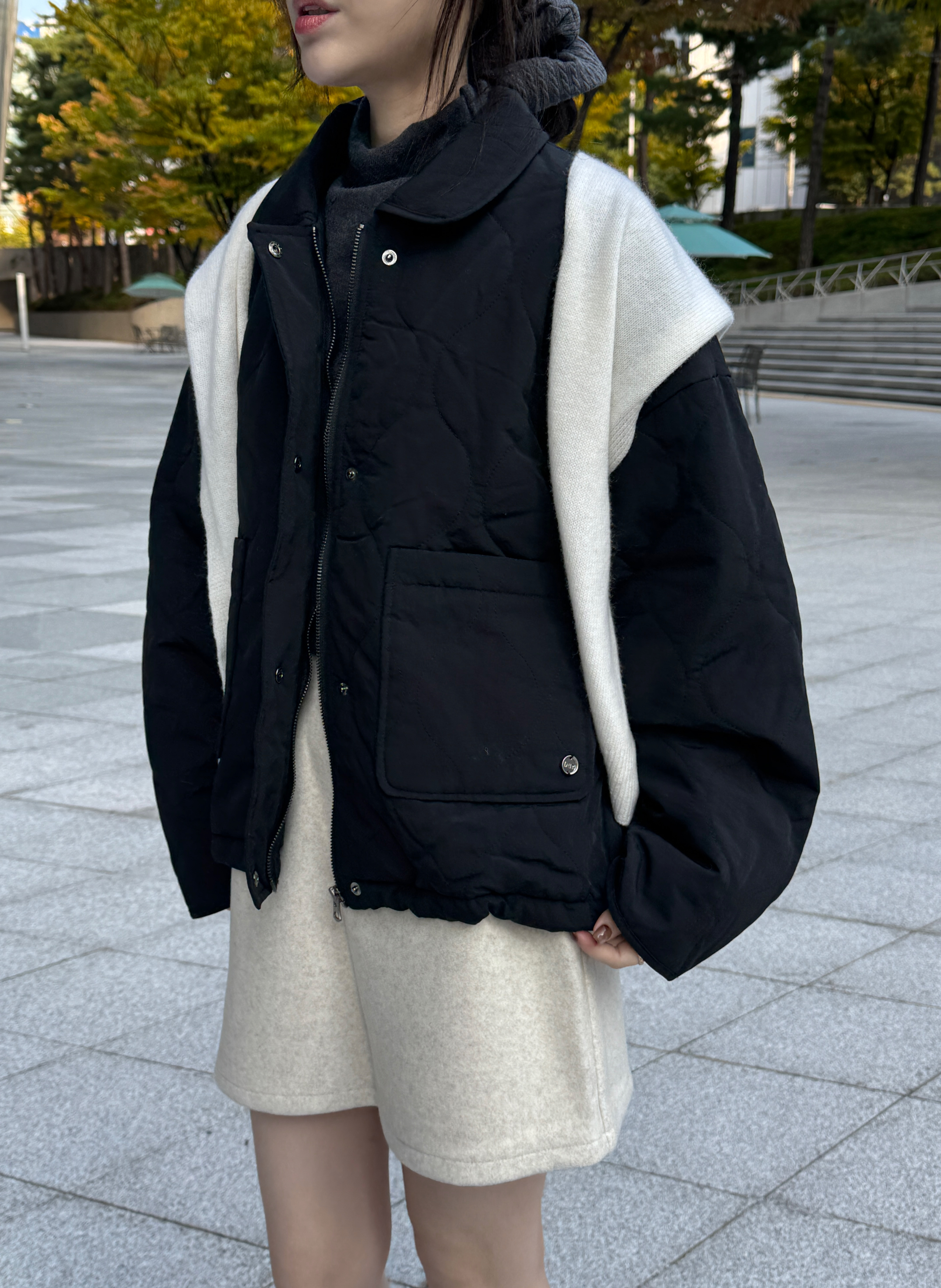 BEST!AW08 推!軟萌小翻領鋪棉外套 3色8