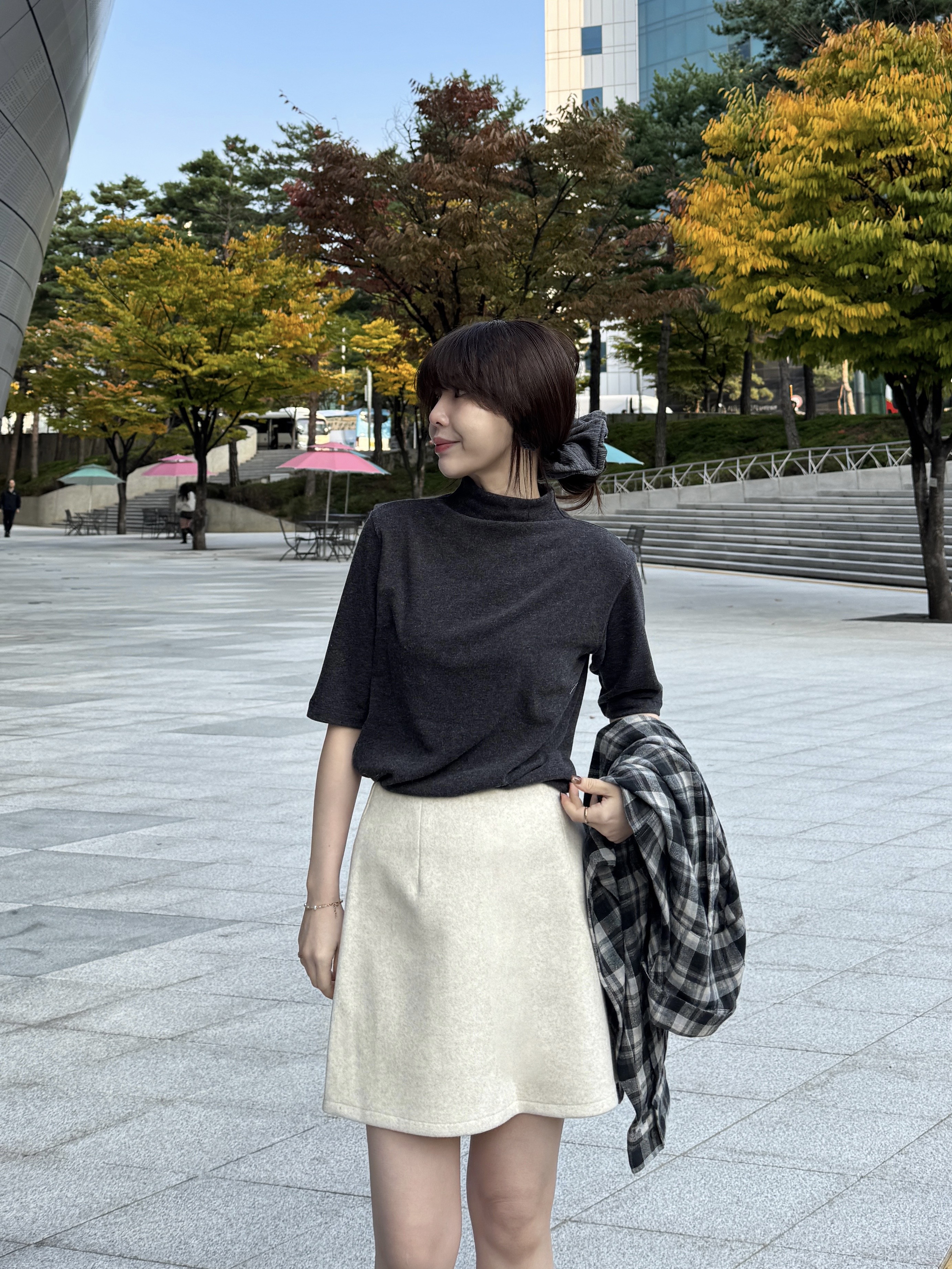 BEST!獨家訂製!AW07 自留!羊毛小立領五分袖打底 2色7