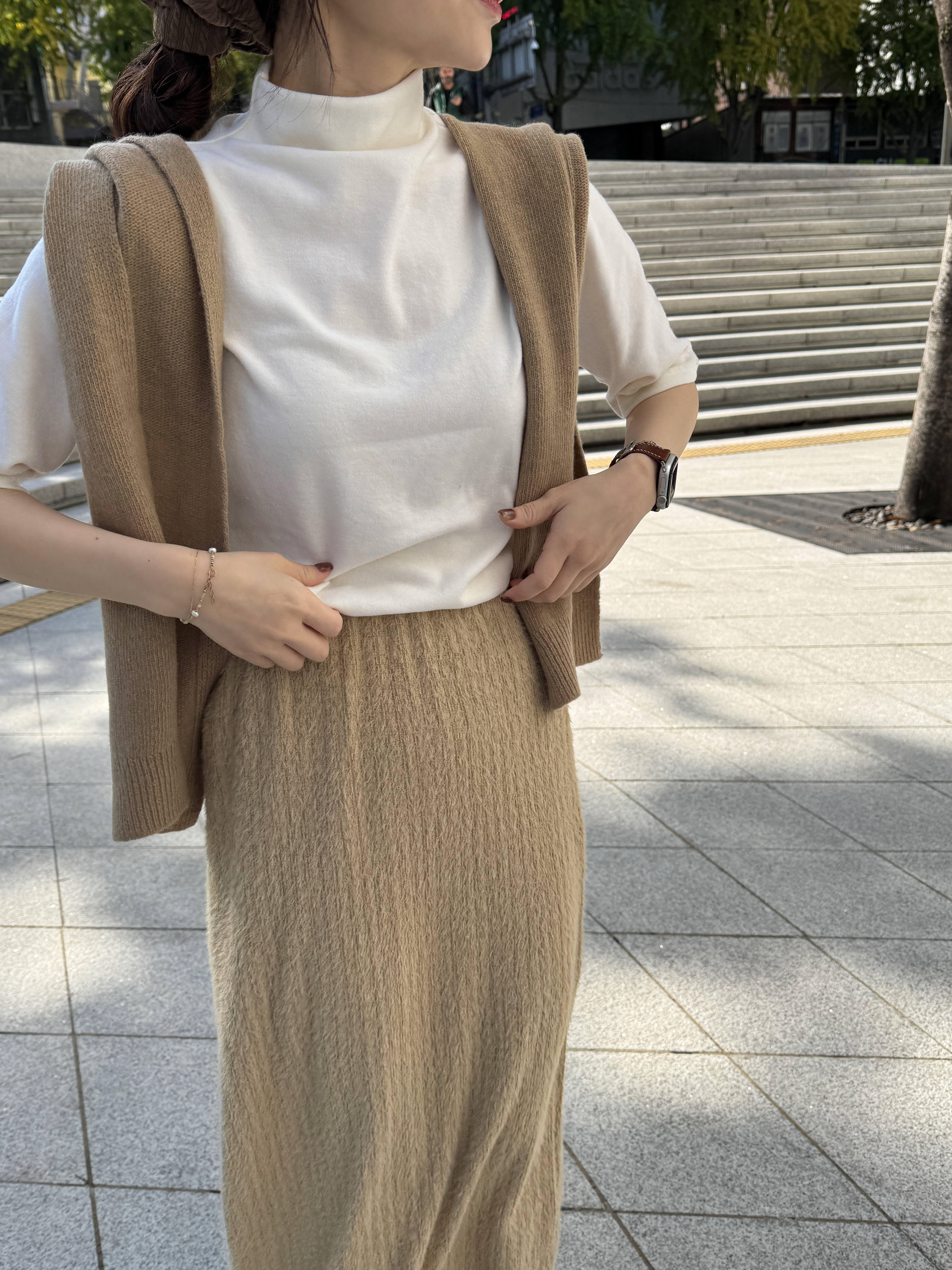 現貨 BEST!回歸) 自留!仙女羽毛感後開衩長裙 2色14