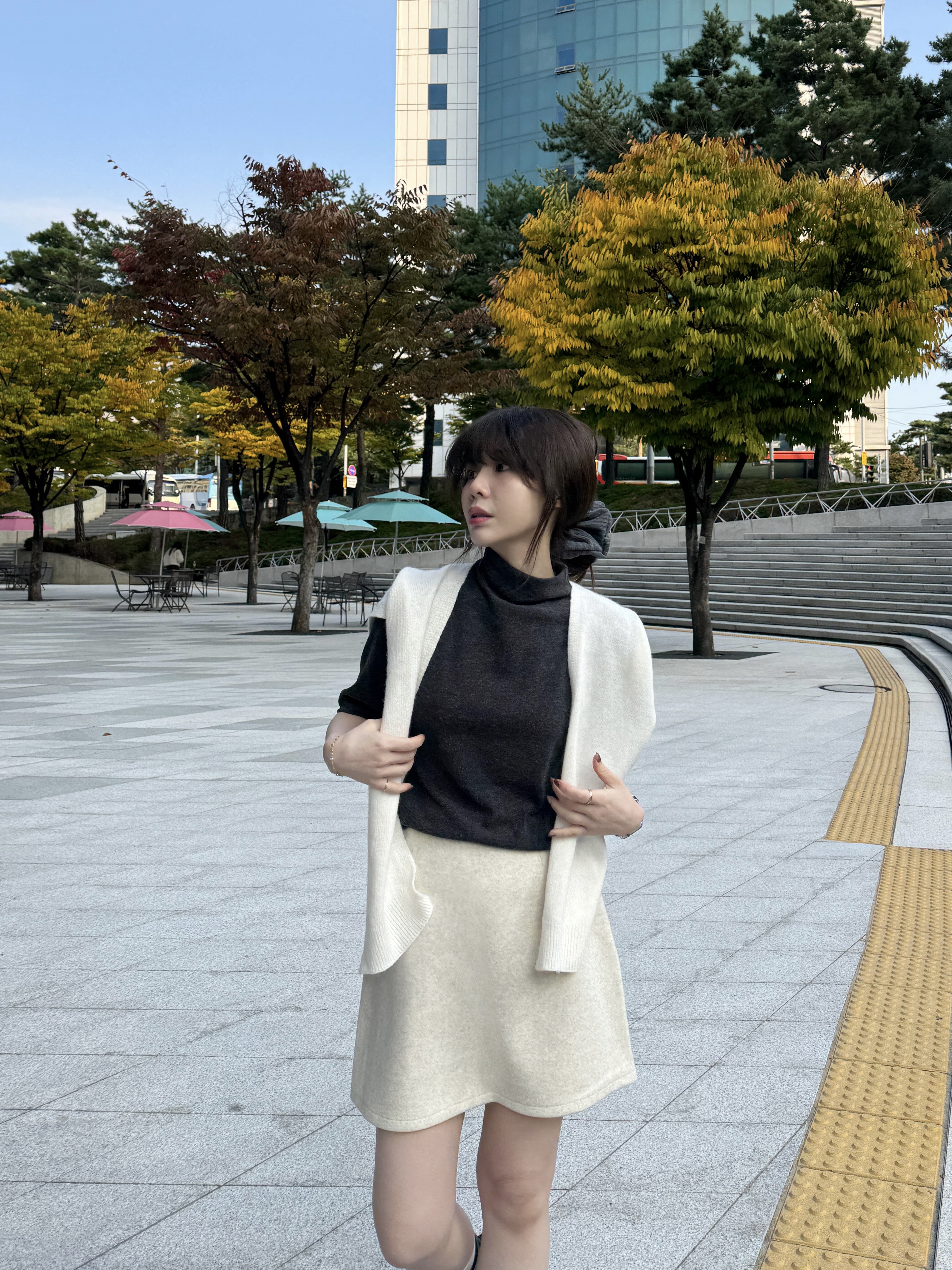 BEST!獨家訂製!AW07 自留!羊毛小立領五分袖打底 2色8