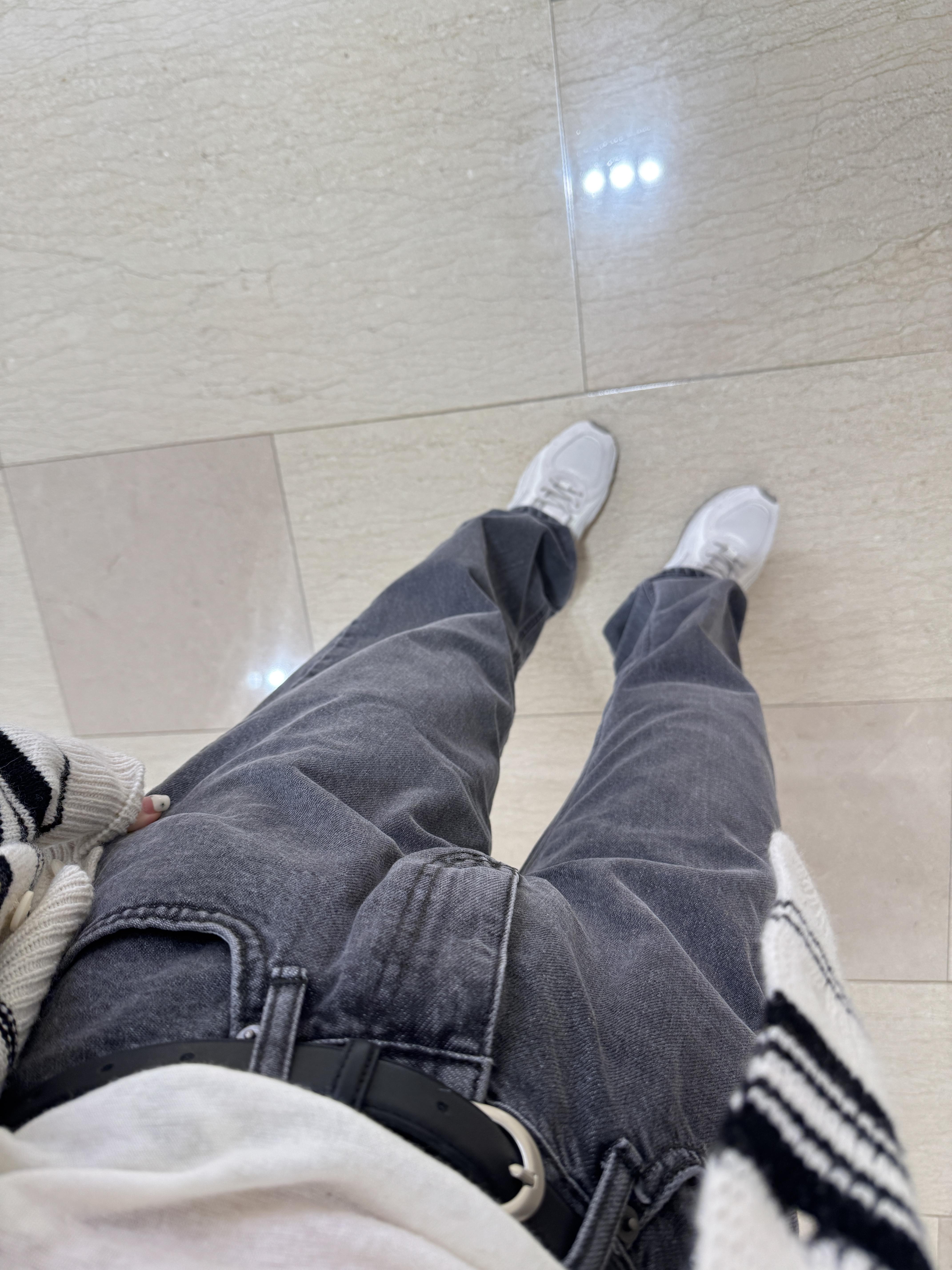 BEST!AW01 推!自留!高級柔棉炭灰小直筒 SML10