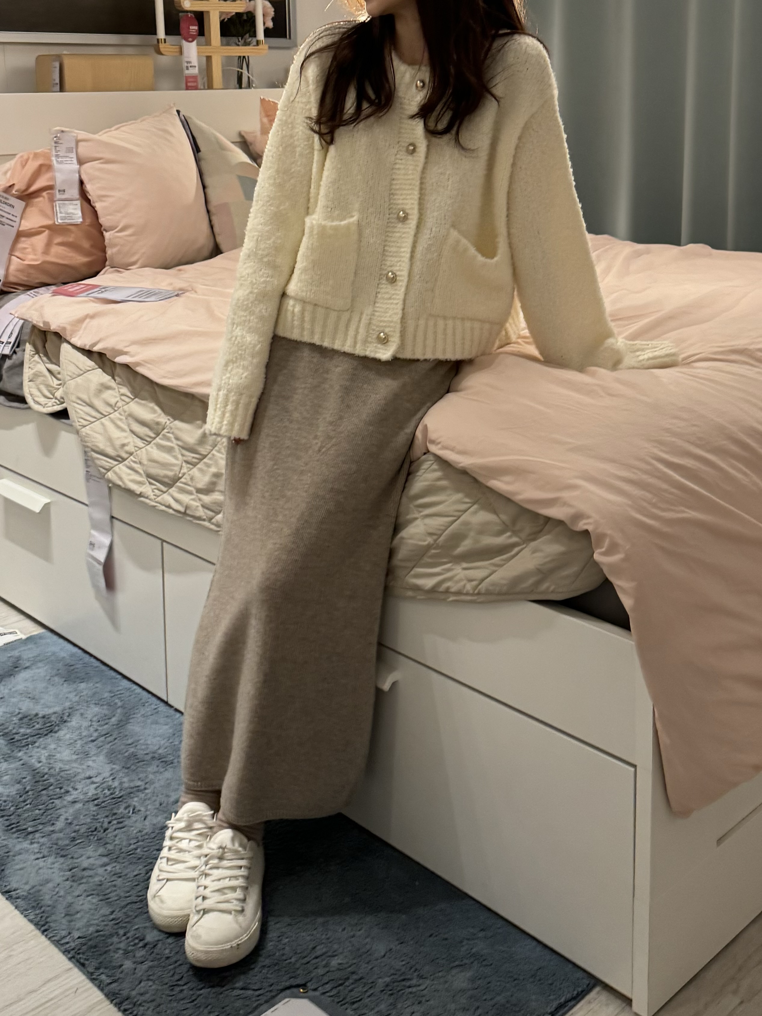 BEST!回歸) HH02自留!無接縫舒服羊毛長裙 3色15