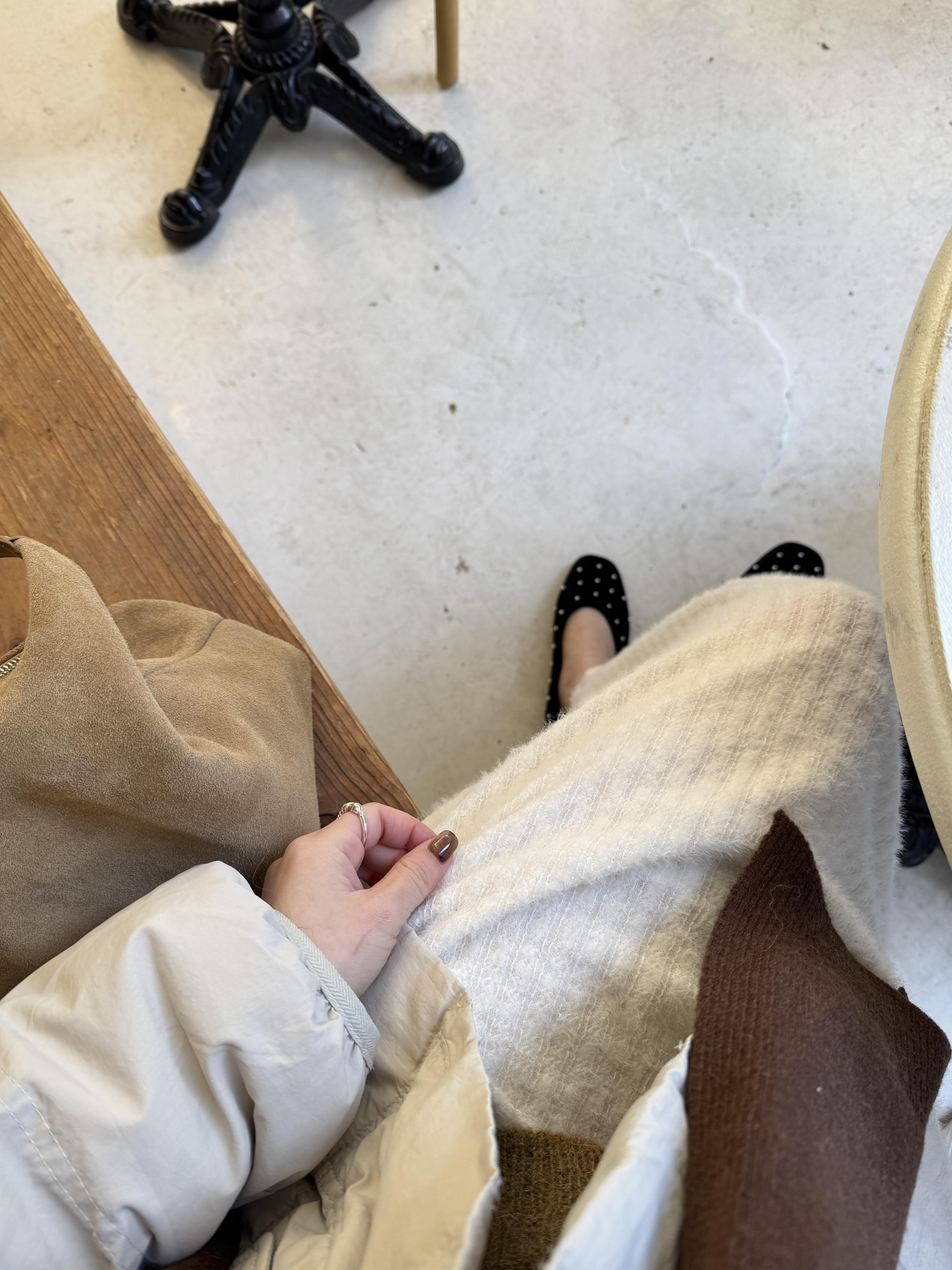 現貨 BEST！回歸) 自留！仙女羽毛感後開衩長裙 2色