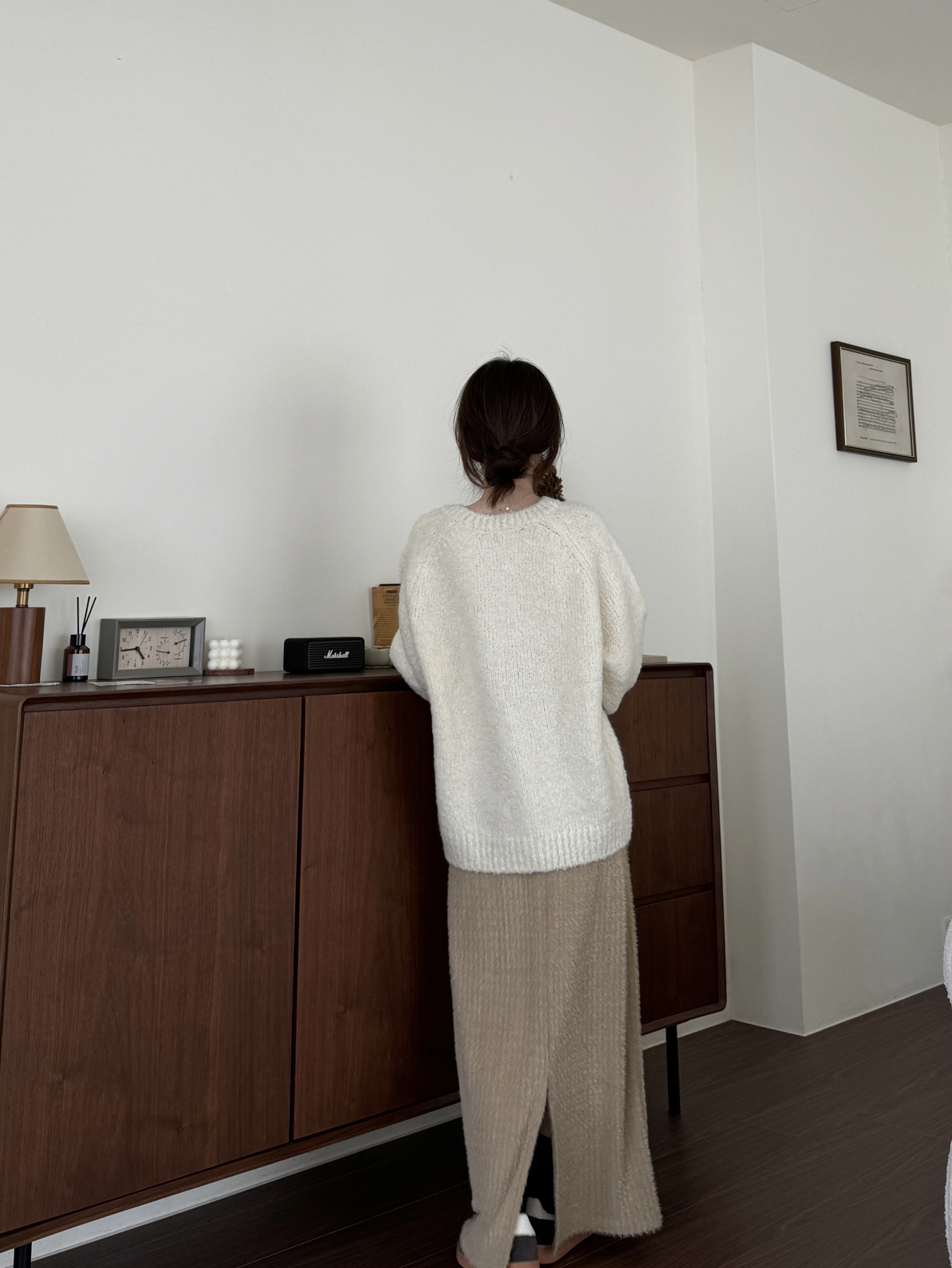 現貨 BEST!回歸) 自留!仙女羽毛感後開衩長裙 2色6