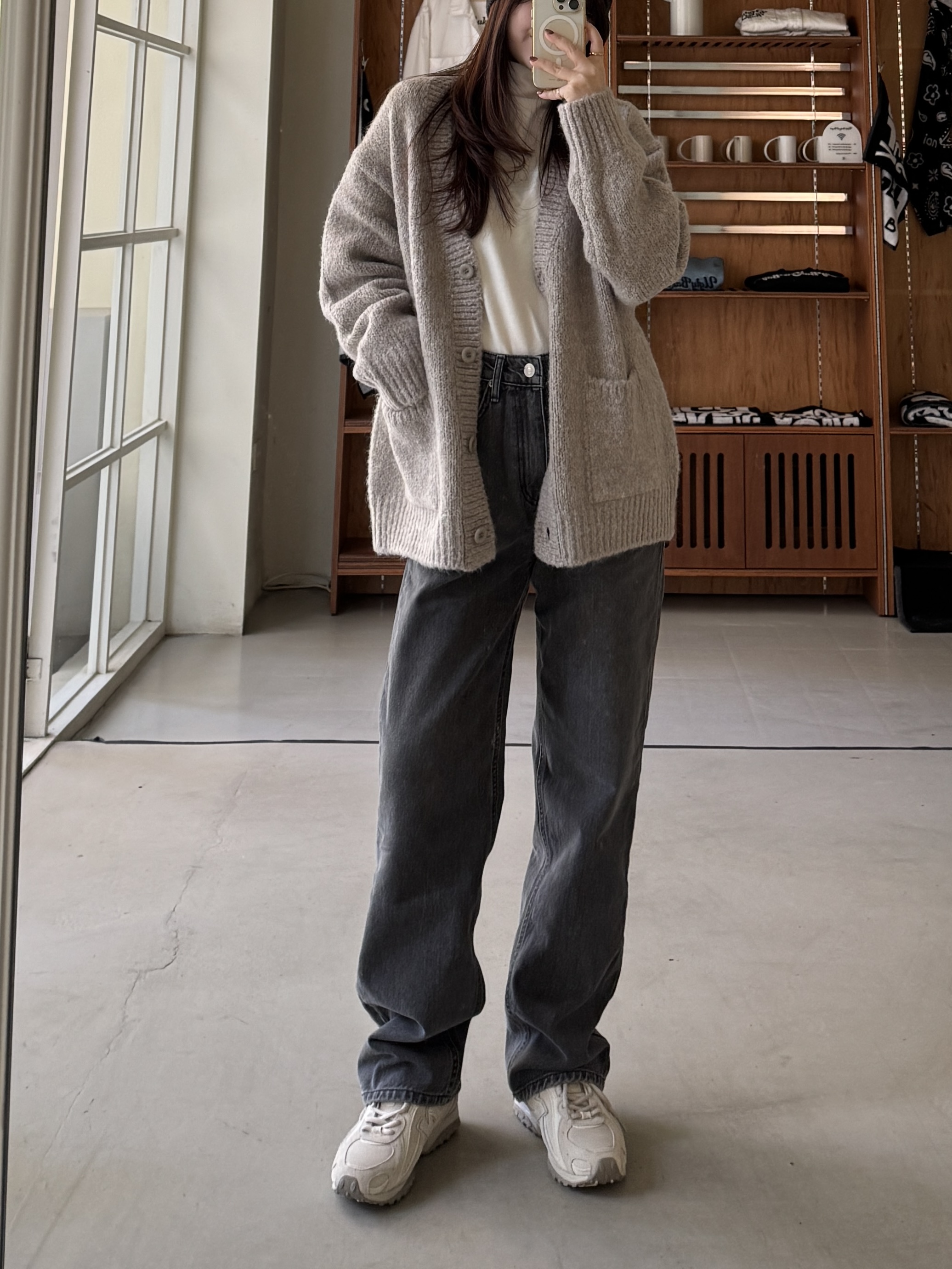 BEST！AW01 推！自留！高級柔棉炭灰小直筒 SML