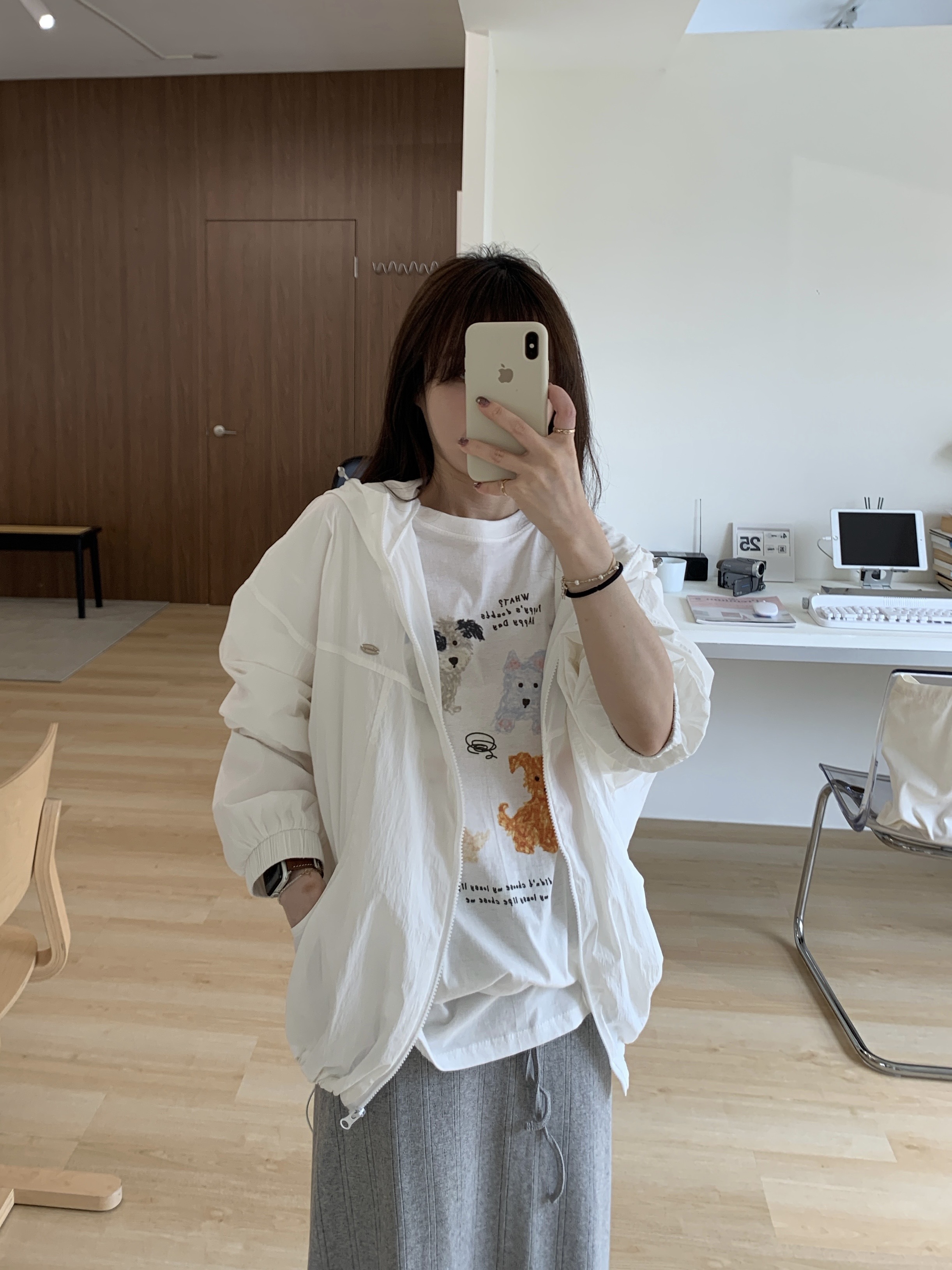 現貨 BD05 可愛手繪狗狗寬鬆T8
