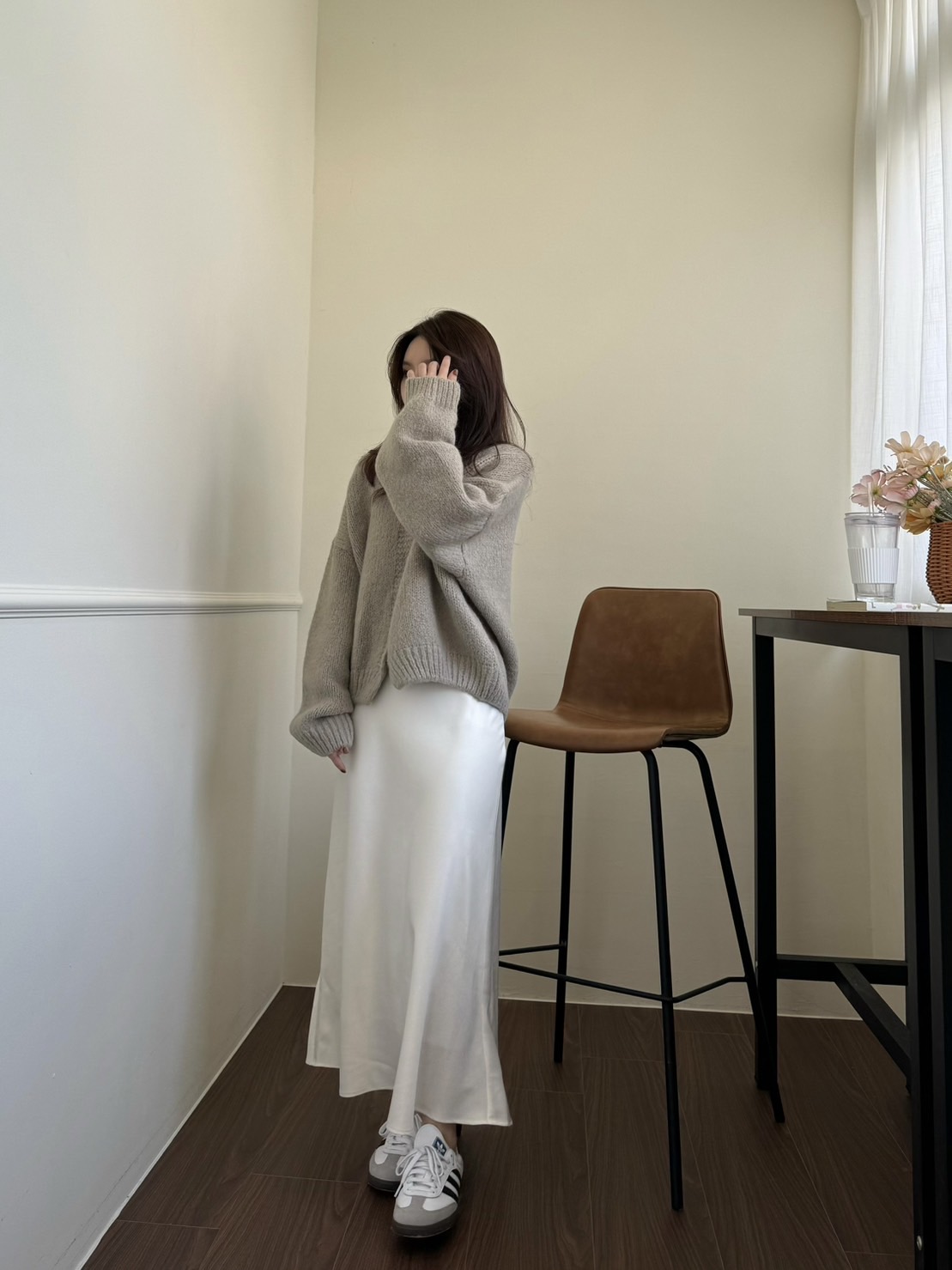 現貨 FF20 超美!!淡淡光澤長裙 SM12