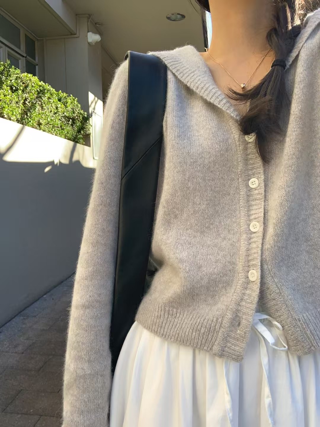 現貨 AW11 許願款 可愛海軍領浣熊毛開衫 2色7