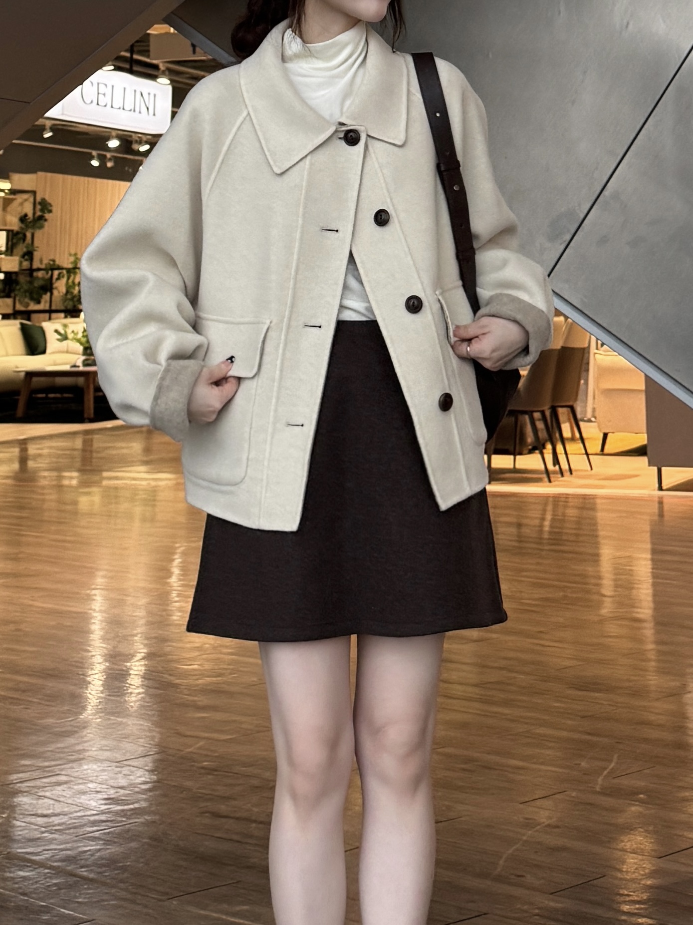 回歸) 自留!超好搭毛呢短裙 2色SM4