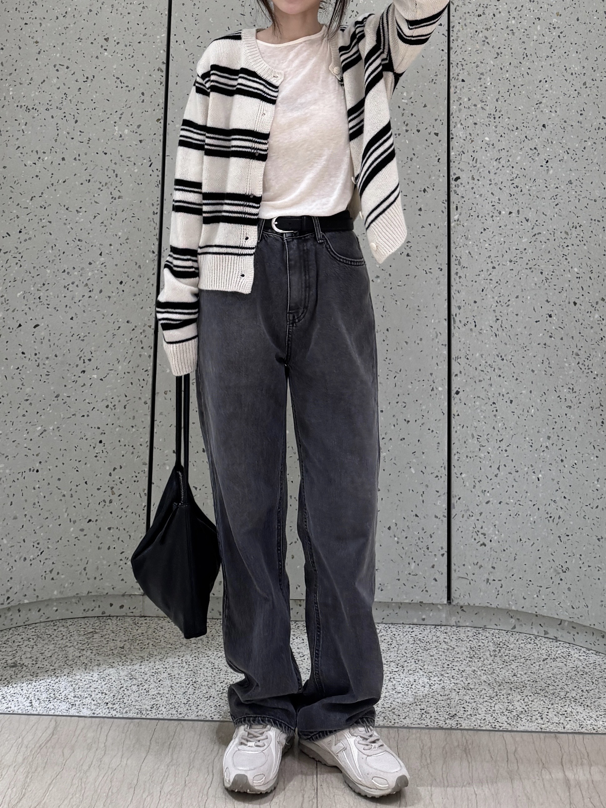 BEST!AW01 推!自留!高級柔棉炭灰小直筒 SML8