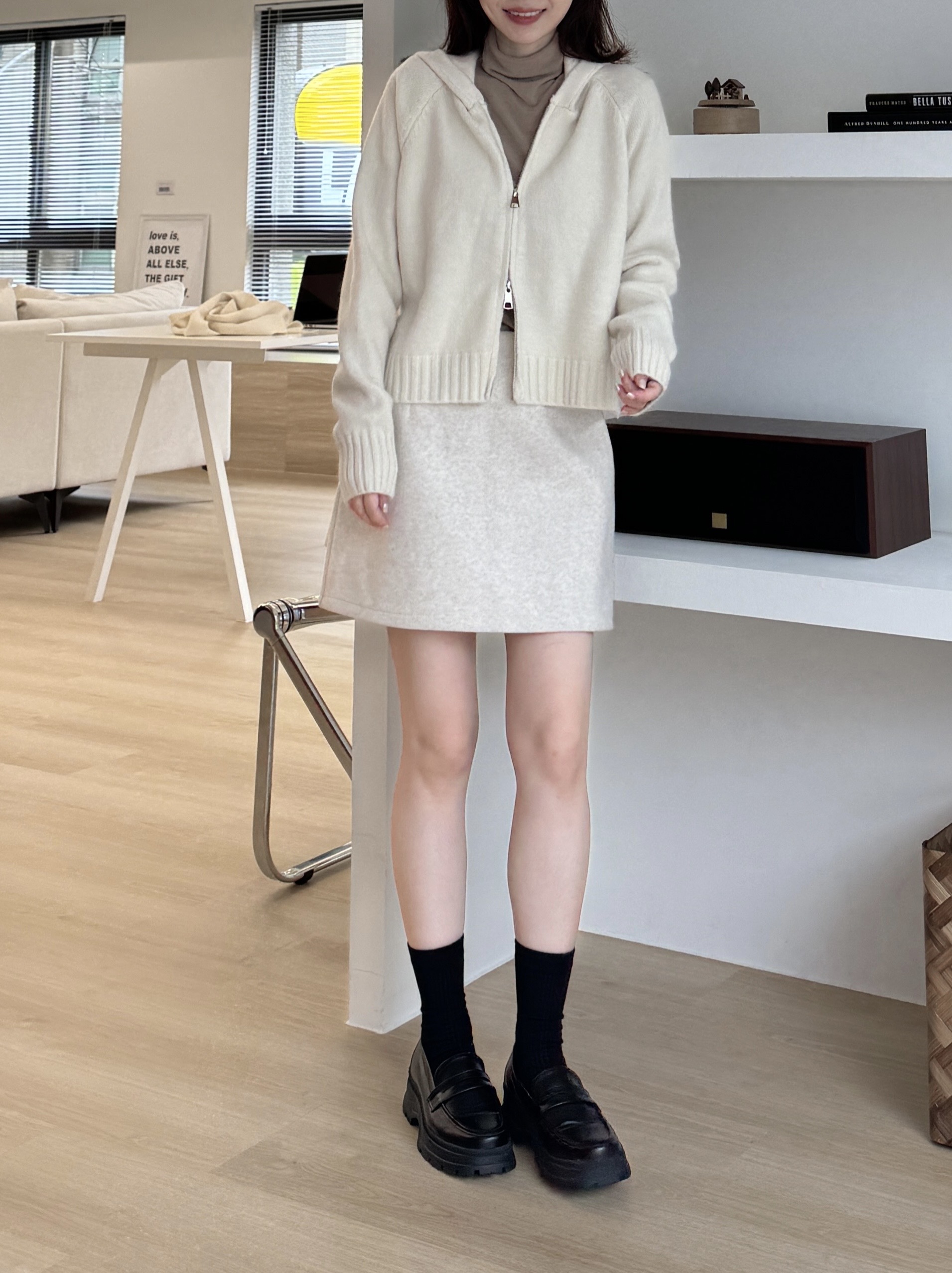 回歸) 自留!超好搭毛呢短裙 2色SM8