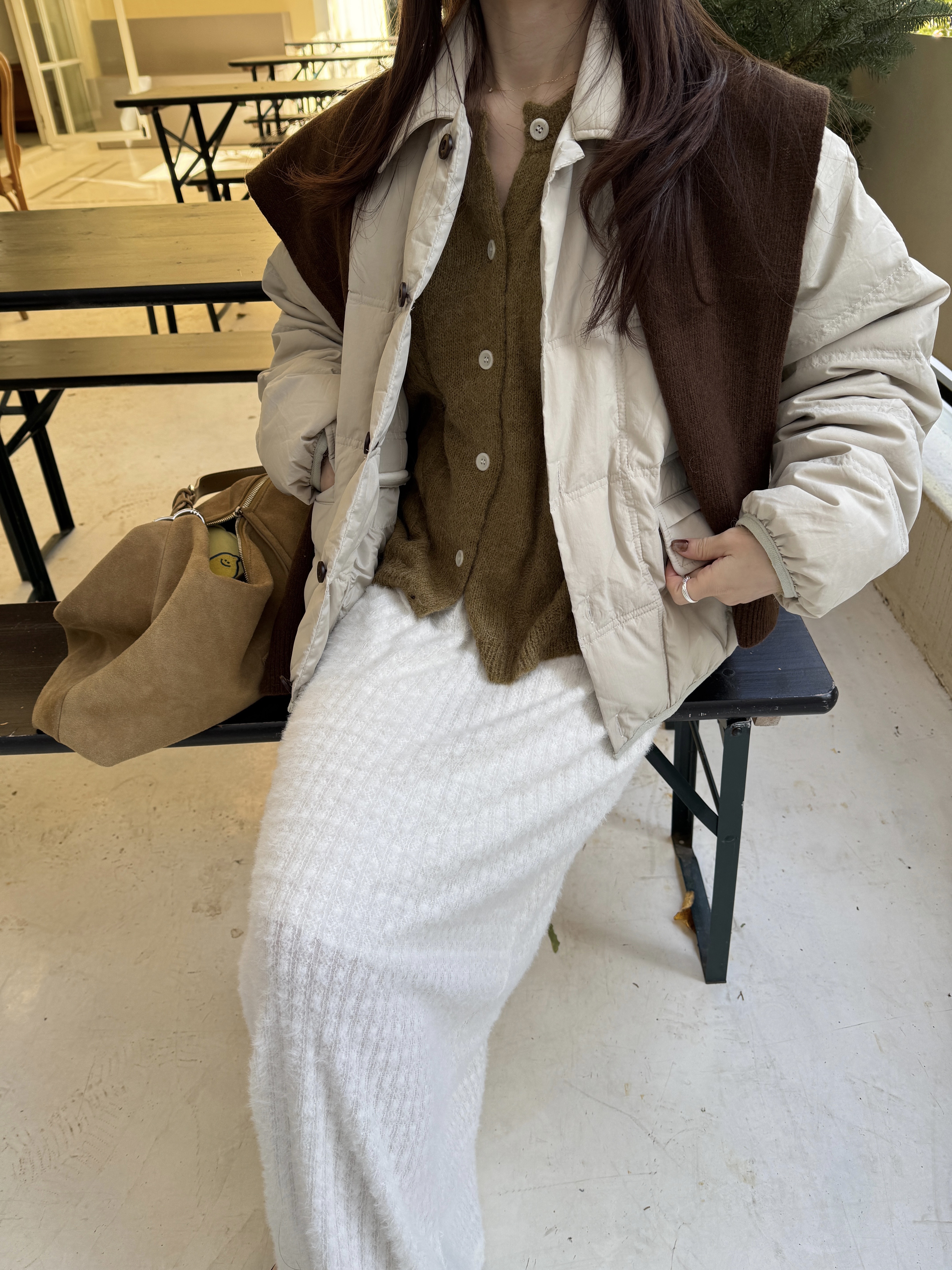 現貨 BEST!回歸) 自留!仙女羽毛感後開衩長裙 2色9