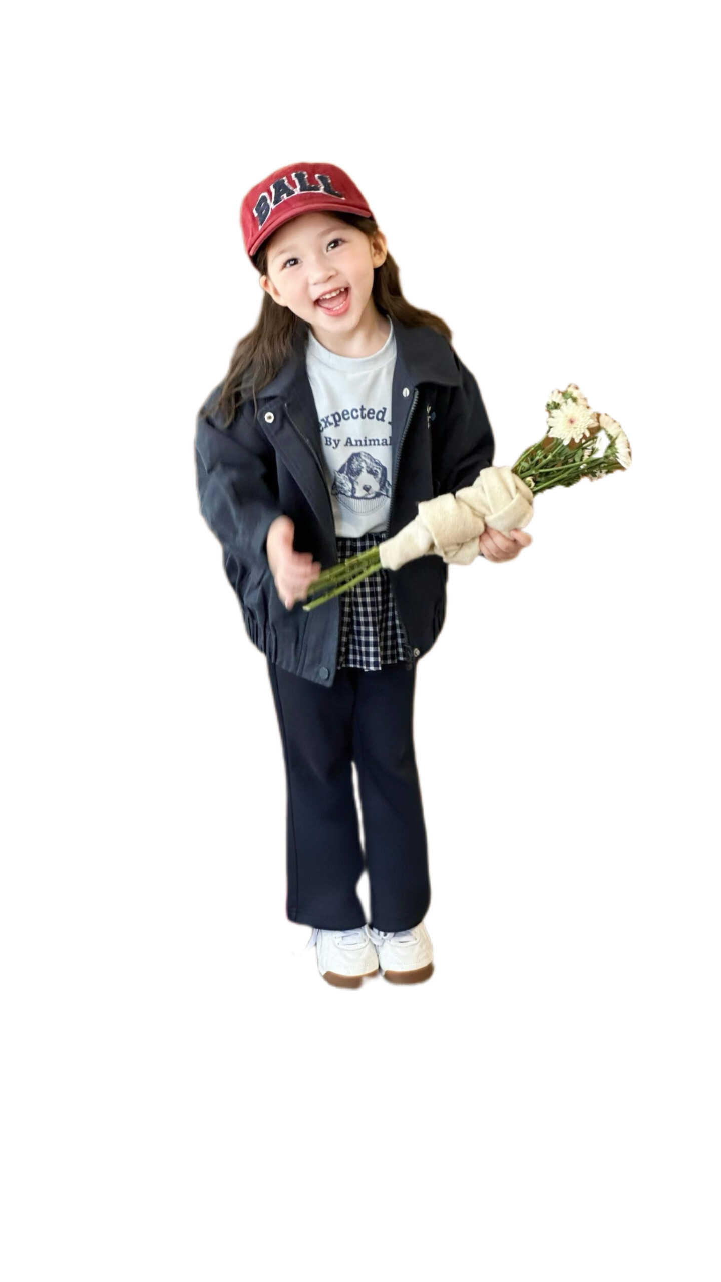 時髦假兩件喇叭褲