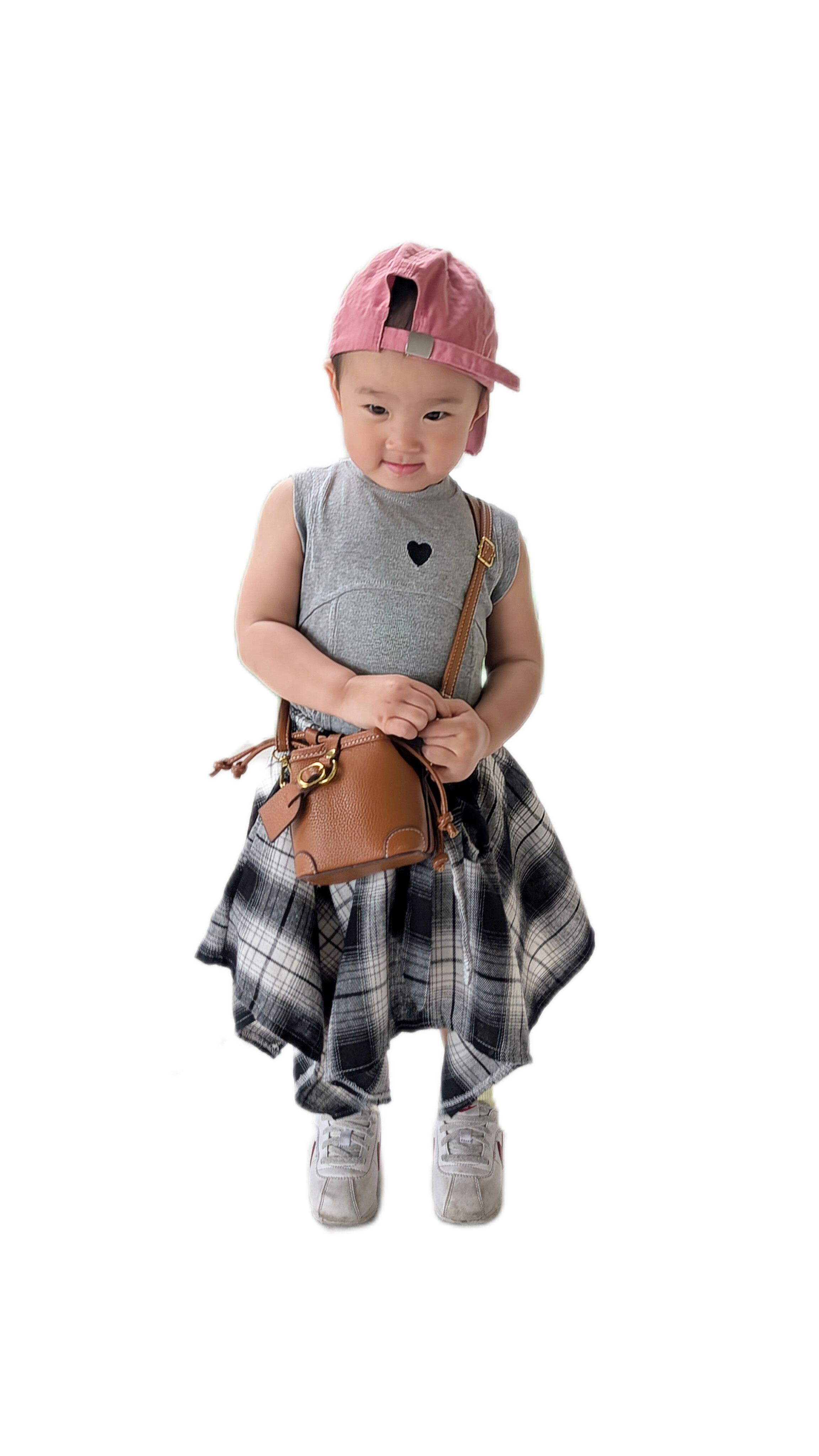 爱心背心不規則褲裙 二件套