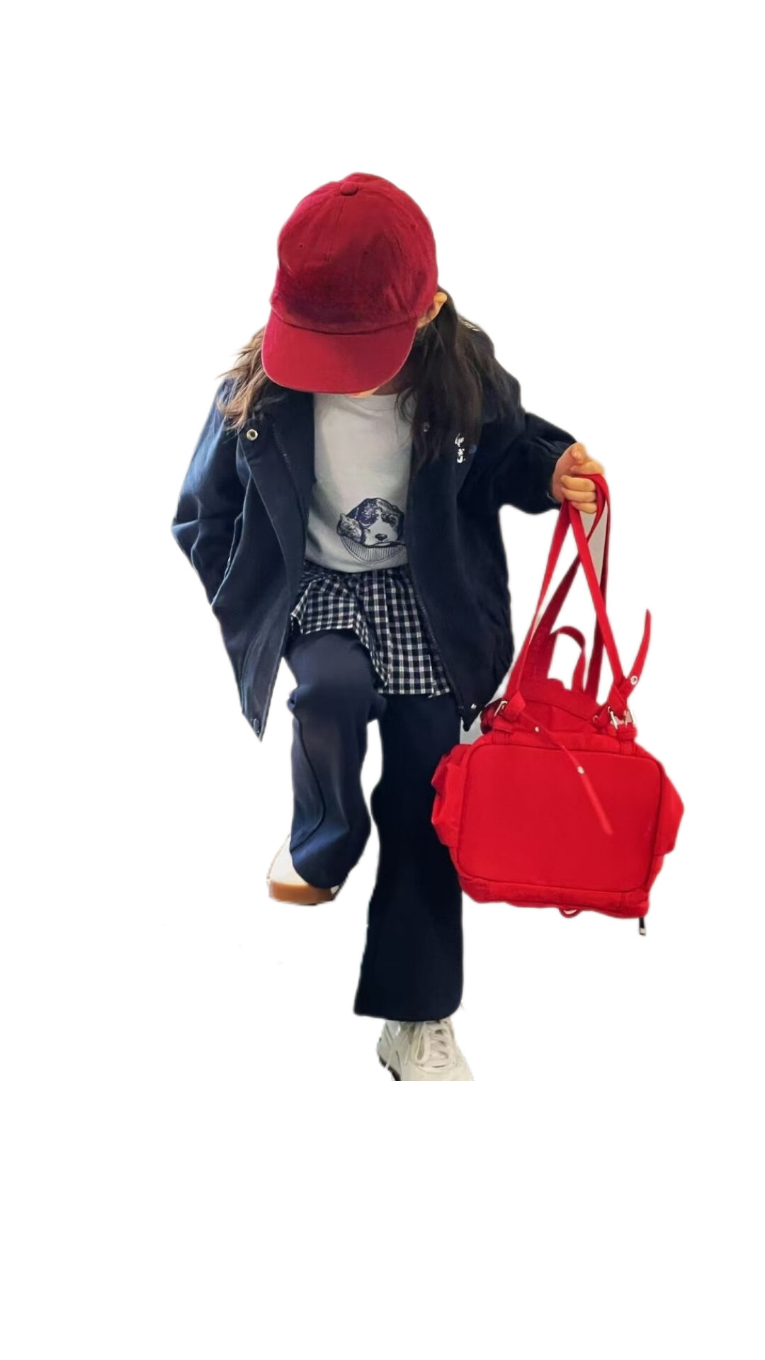 時髦假兩件喇叭褲