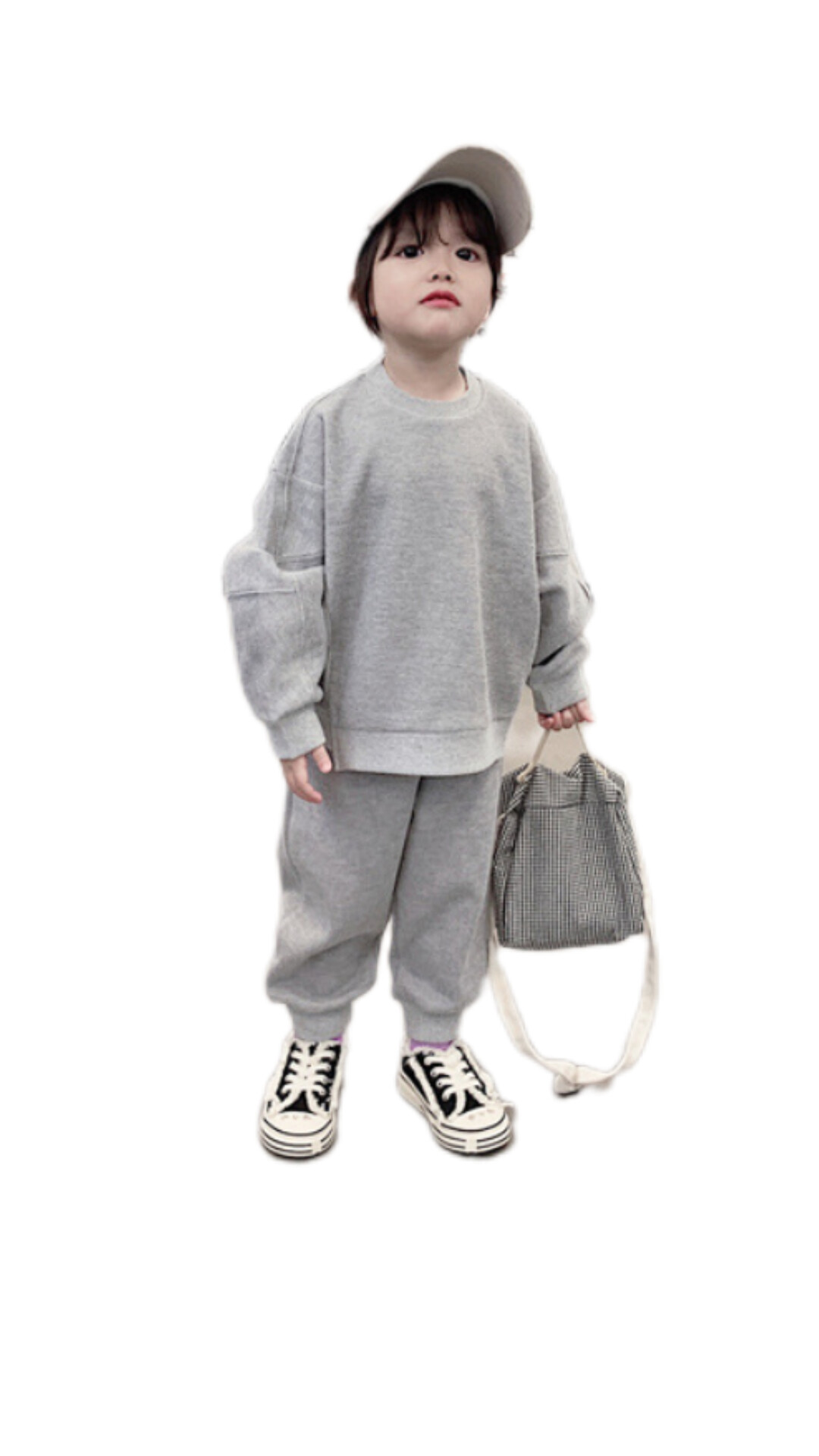 韓版休閒套裝 (灰)