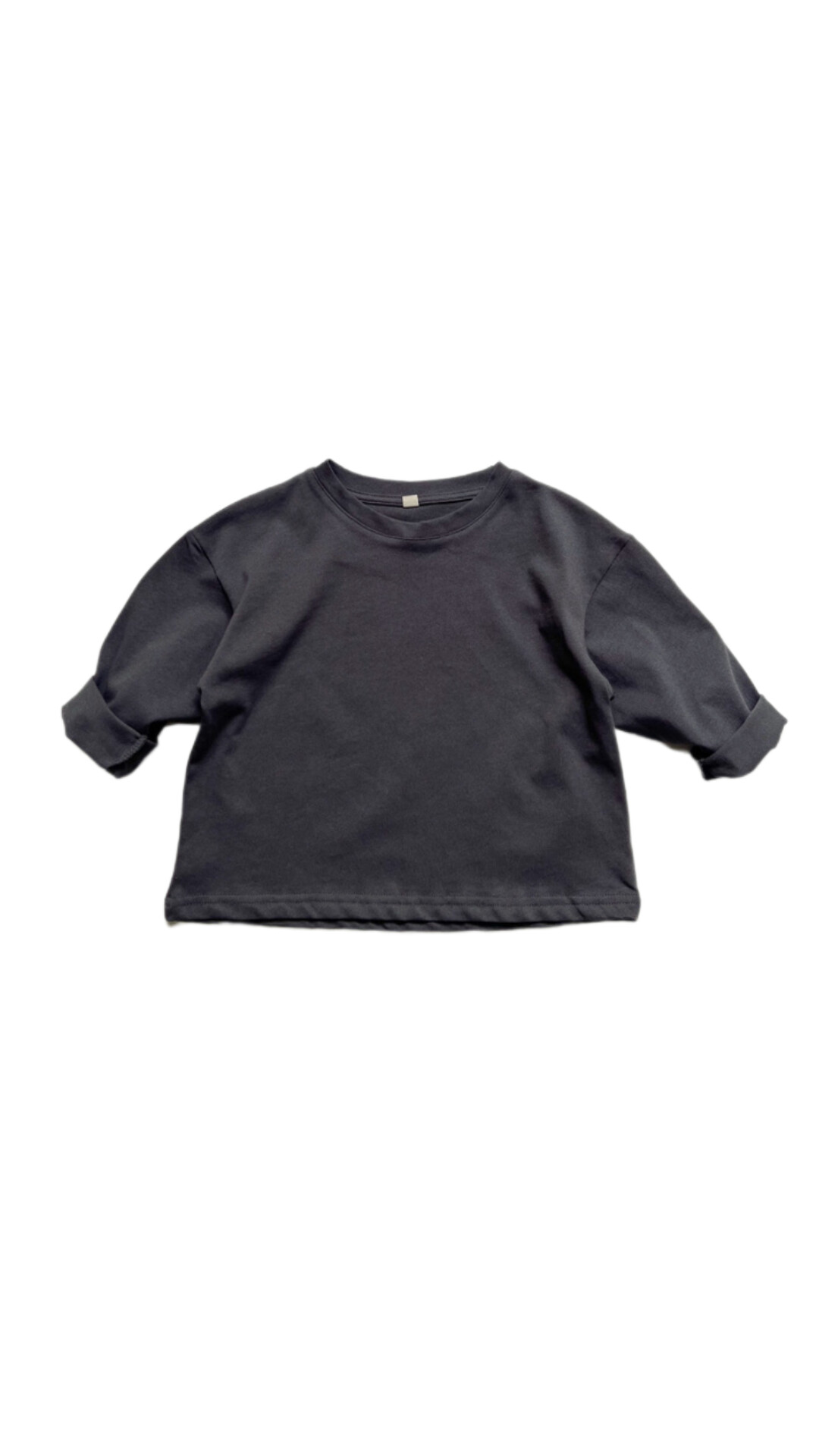 素色百搭長T(鐵灰)