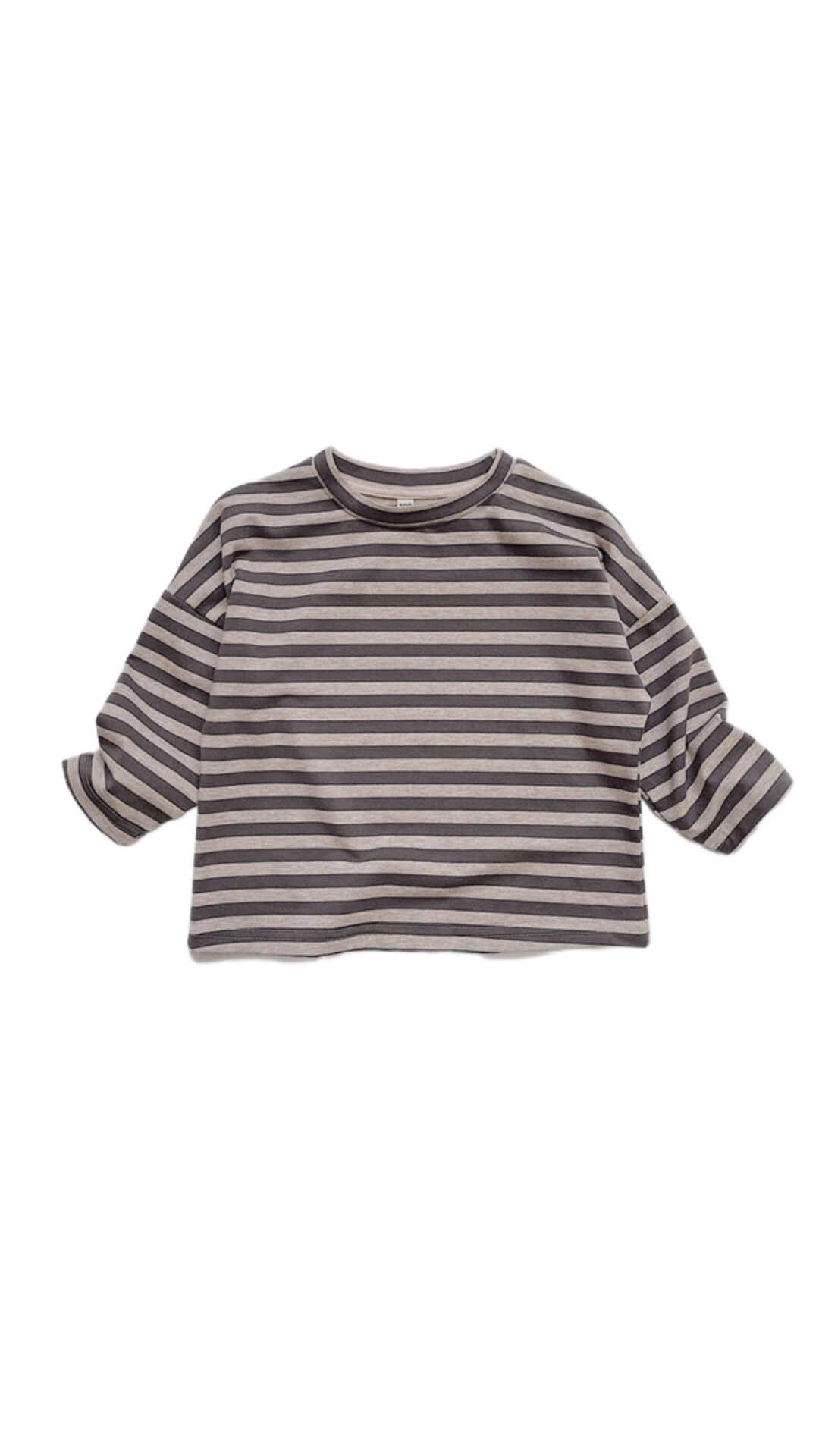 條紋百搭長T(灰)