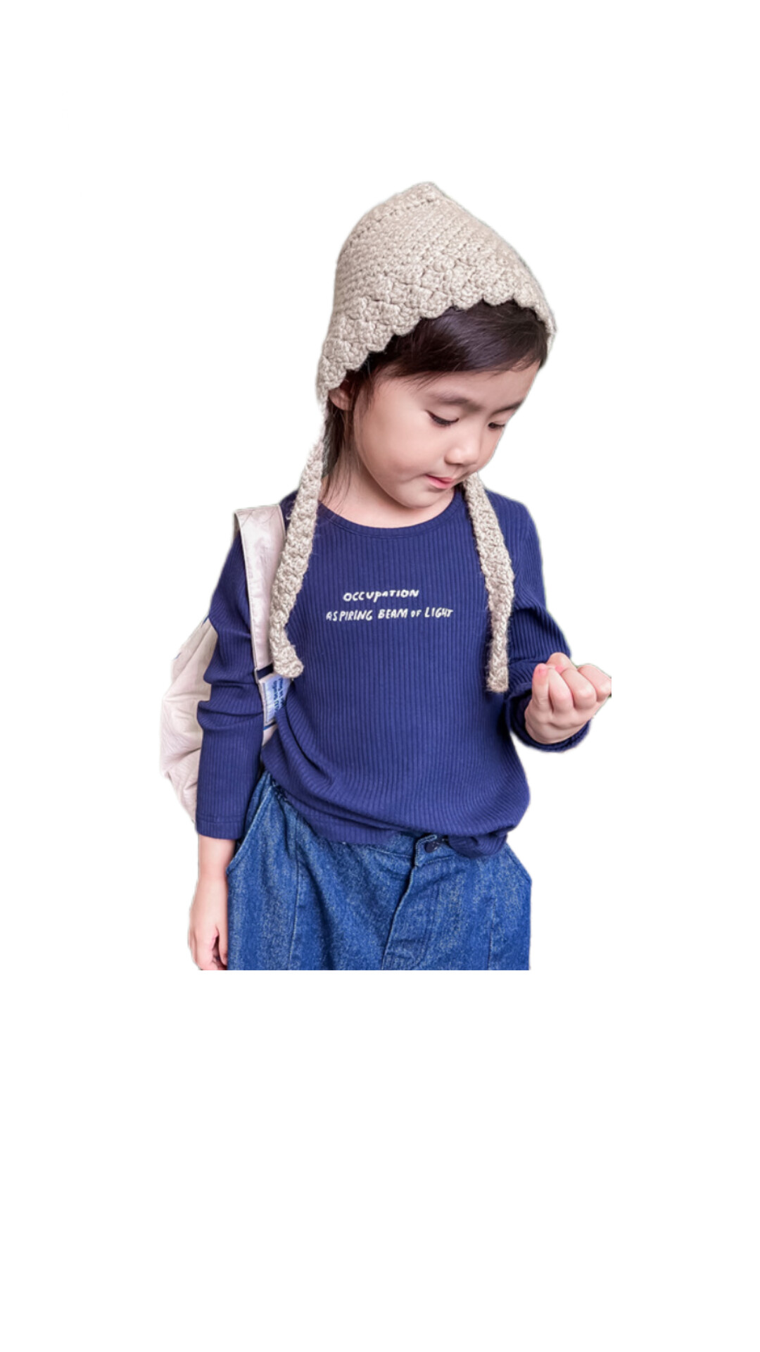 韓版彈性上衣(灰/藍)