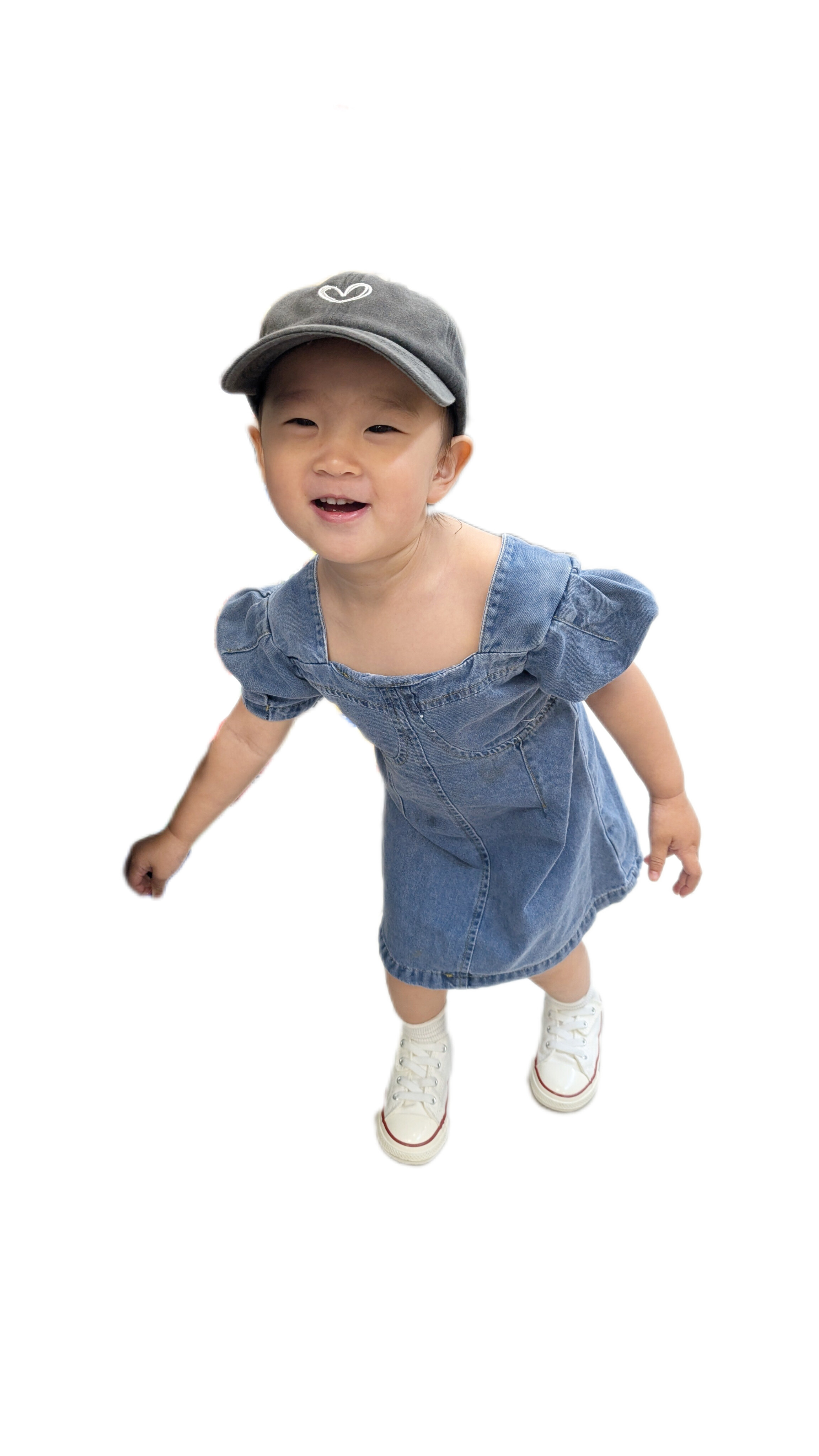 公主袖牛仔連衣裙