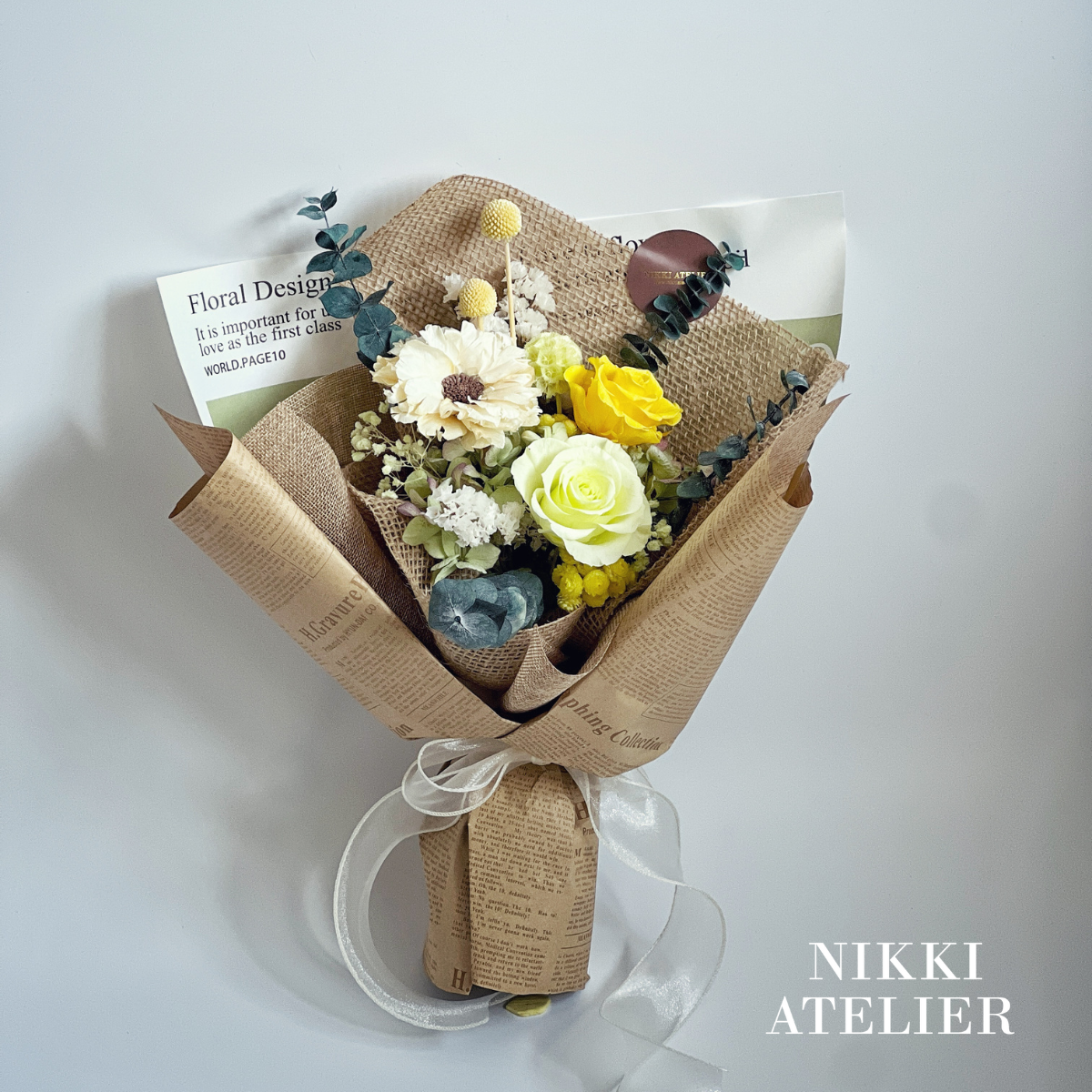 晨曦田園永生玫瑰花束